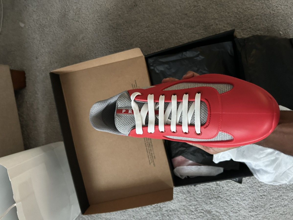 Prada American Cup Soft Rubber And Bike Fabric Sneakers Size US 12 / EU 45 - 3 Thumbnail