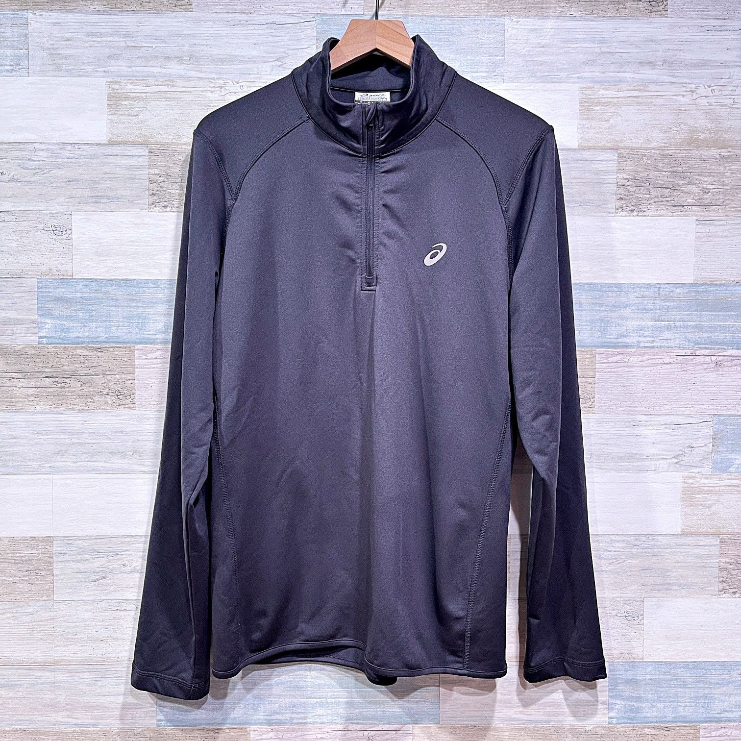 Asics ASICS 1/4 Zip Tech Pullover Black Lightweight Mens Medium Size US M / EU 48-50 / 2 - 1 Thumbnail