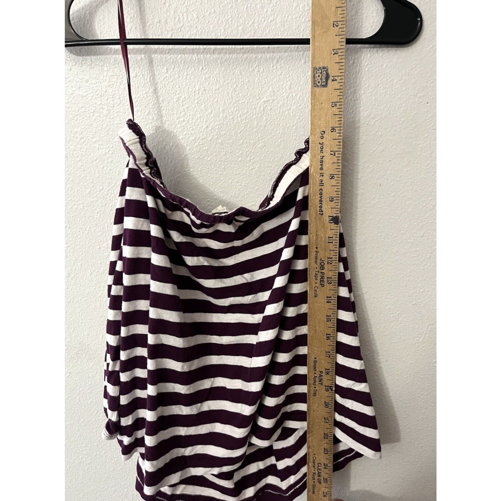 J.Crew J.CREW Off Shoulder Striped Top Womens M Maroon Nautical Minimalist Classic Preppy Coastal Size M / US 6-8 / IT 42-44 - 5 Thumbnail
