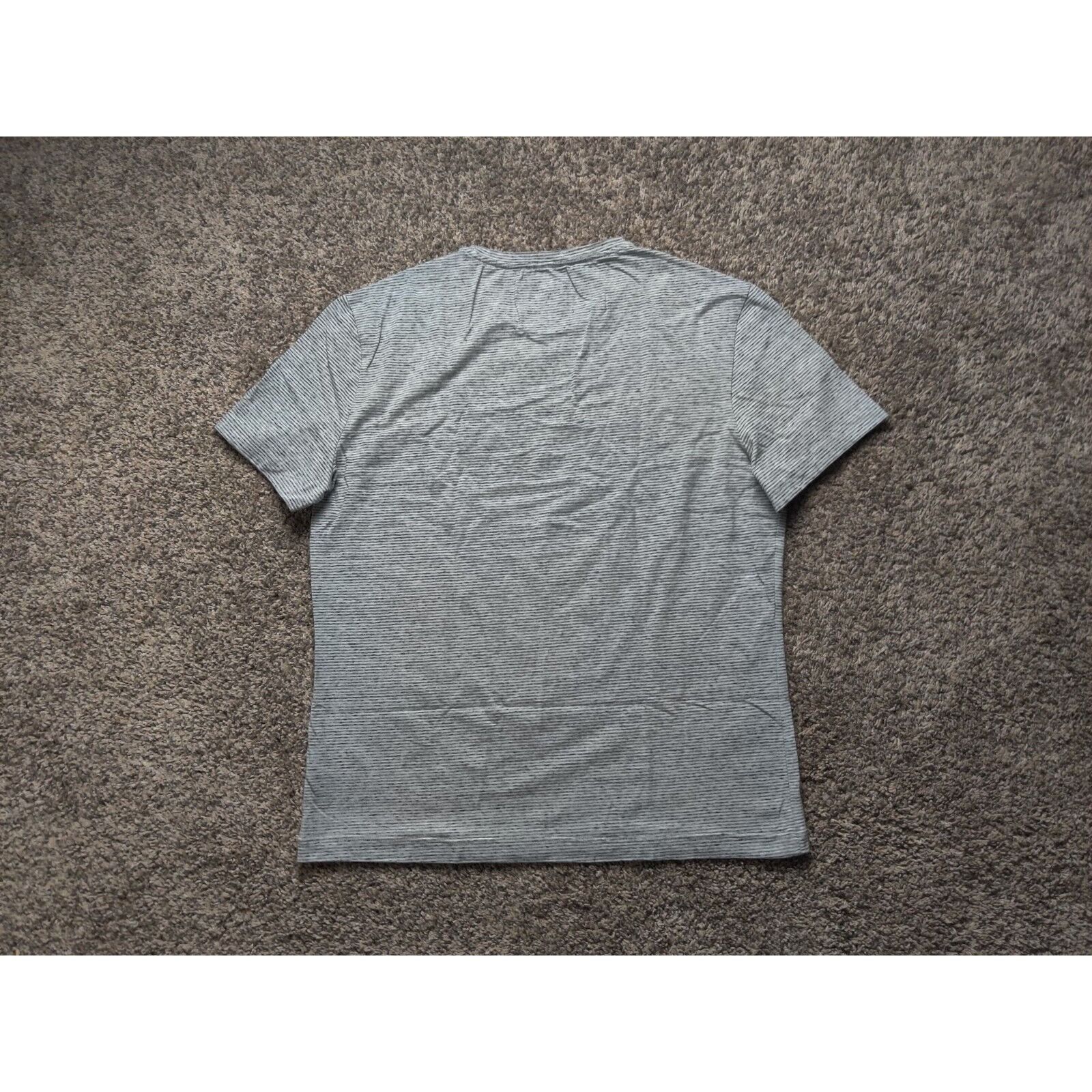 H&M H&M Shirt Adult Mens XL Gray White Striped Slim Fit Size US XL / EU 56 / 4 - 5 Thumbnail