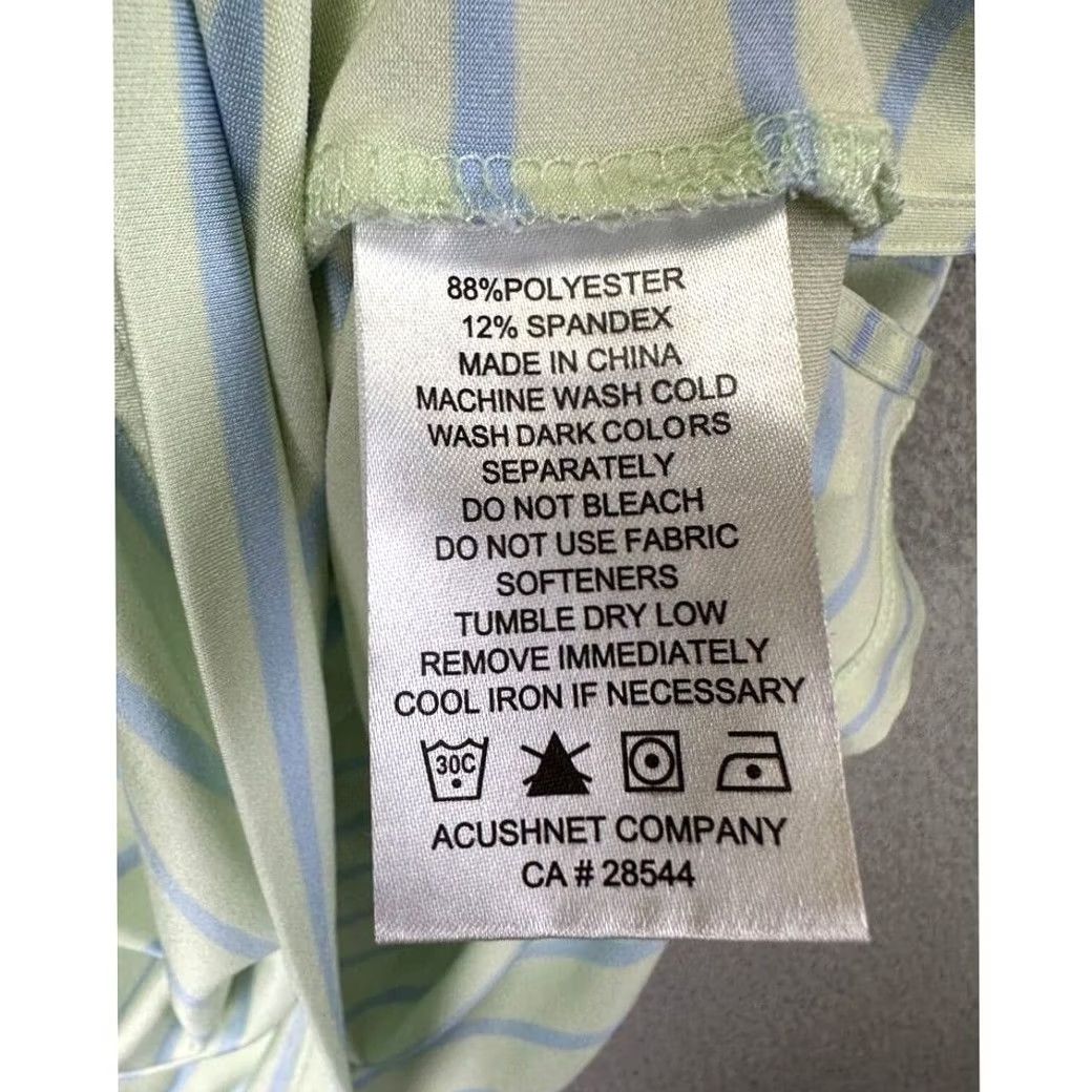 Footjoy FootJoy Polo Shirt Golf Adult XL Striped Blue Green Short Sleeve Mens Sports Athletic Regular Fit Size US XL / EU 56 / 4 - 4 Thumbnail