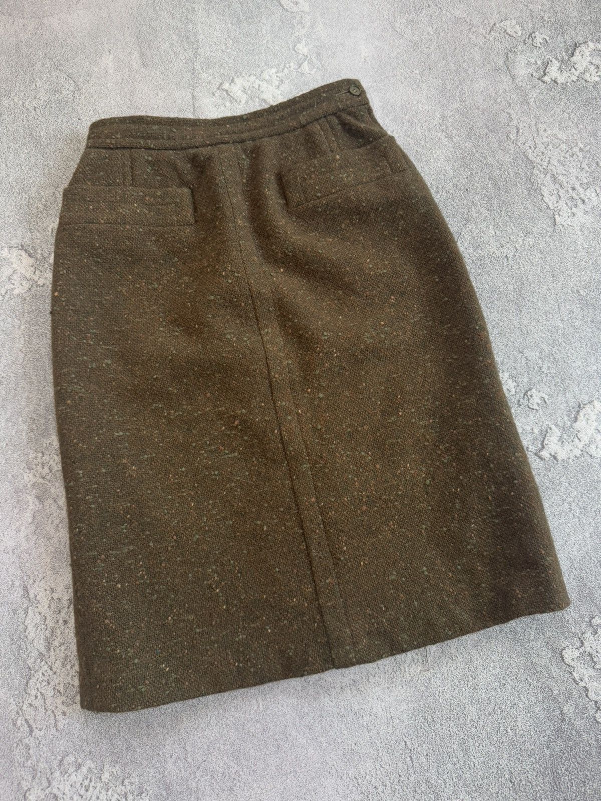 Vintage × Yves Saint Laurent Yves Saint Laurent 34size wool vintage tweed skirt pencil Size 24" / US 00 / IT 34 - 7 Thumbnail