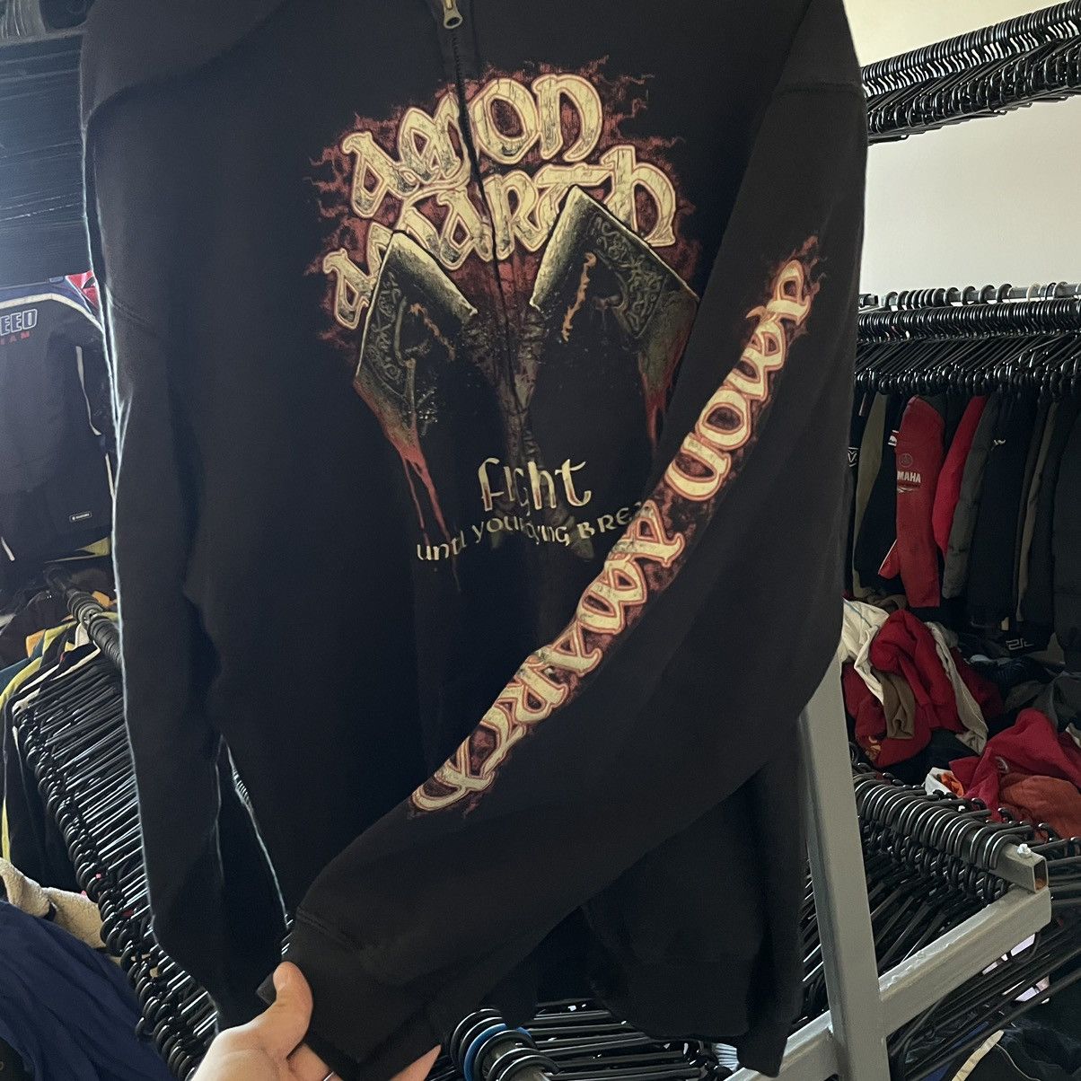 Band Tees × Vintage Vintage Amon Amarth Band Hoodie Death Metal Black Streetwear Size US M / EU 48-50 / 2 - 4 Thumbnail