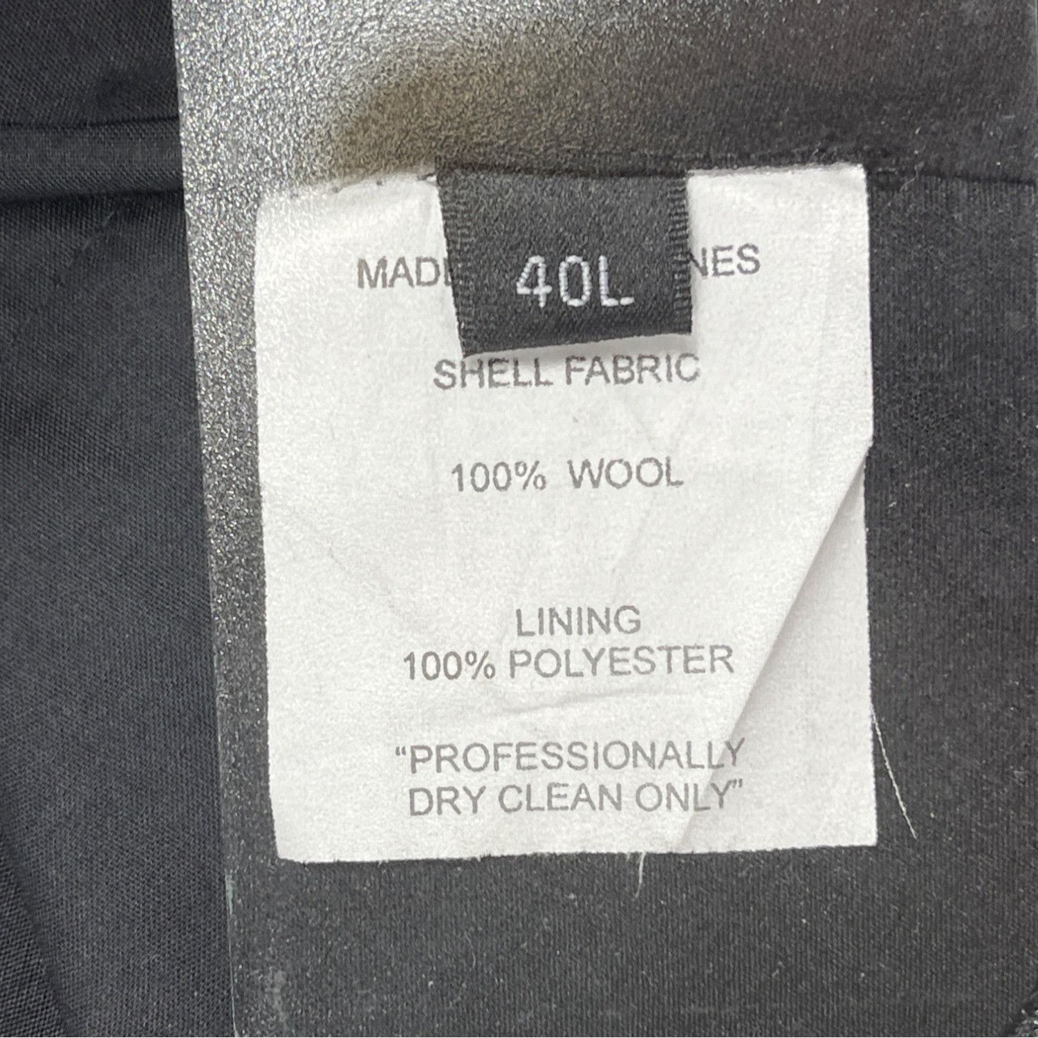 Other Mens Pinstripe Suit Jacket & Pants Set 2-Button Gray Classic Size 40L - 9 Thumbnail