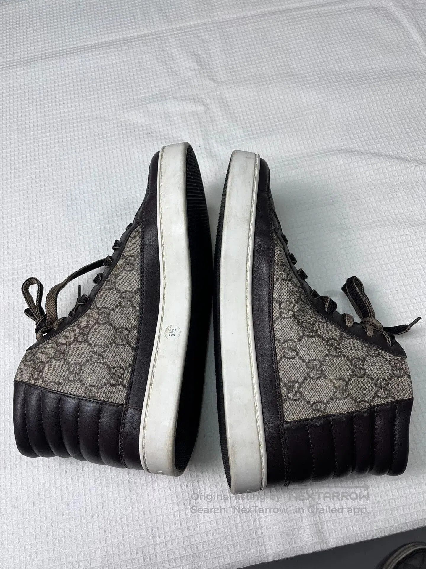 Gucci Gucci All-Over Print High-Top Sneakers. Size US 7.5 / EU 40-41 - 4 Thumbnail