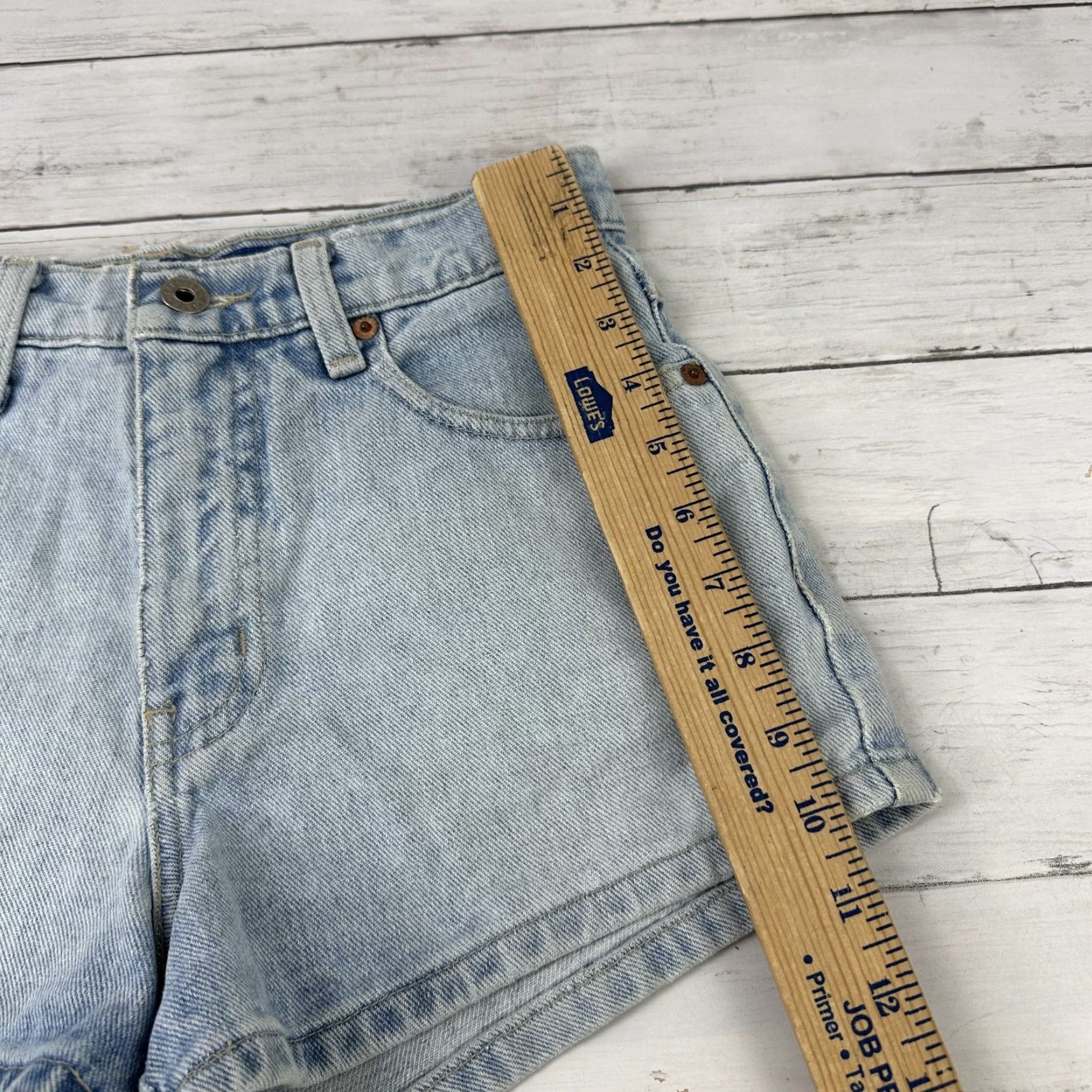 Express VINTAGE Express Blues Jeans Shorts Womens Size 1/2 Blue Denim Bermuda 90s Casual Womens Size 25" / US 0 / IT 36 - 5 Thumbnail