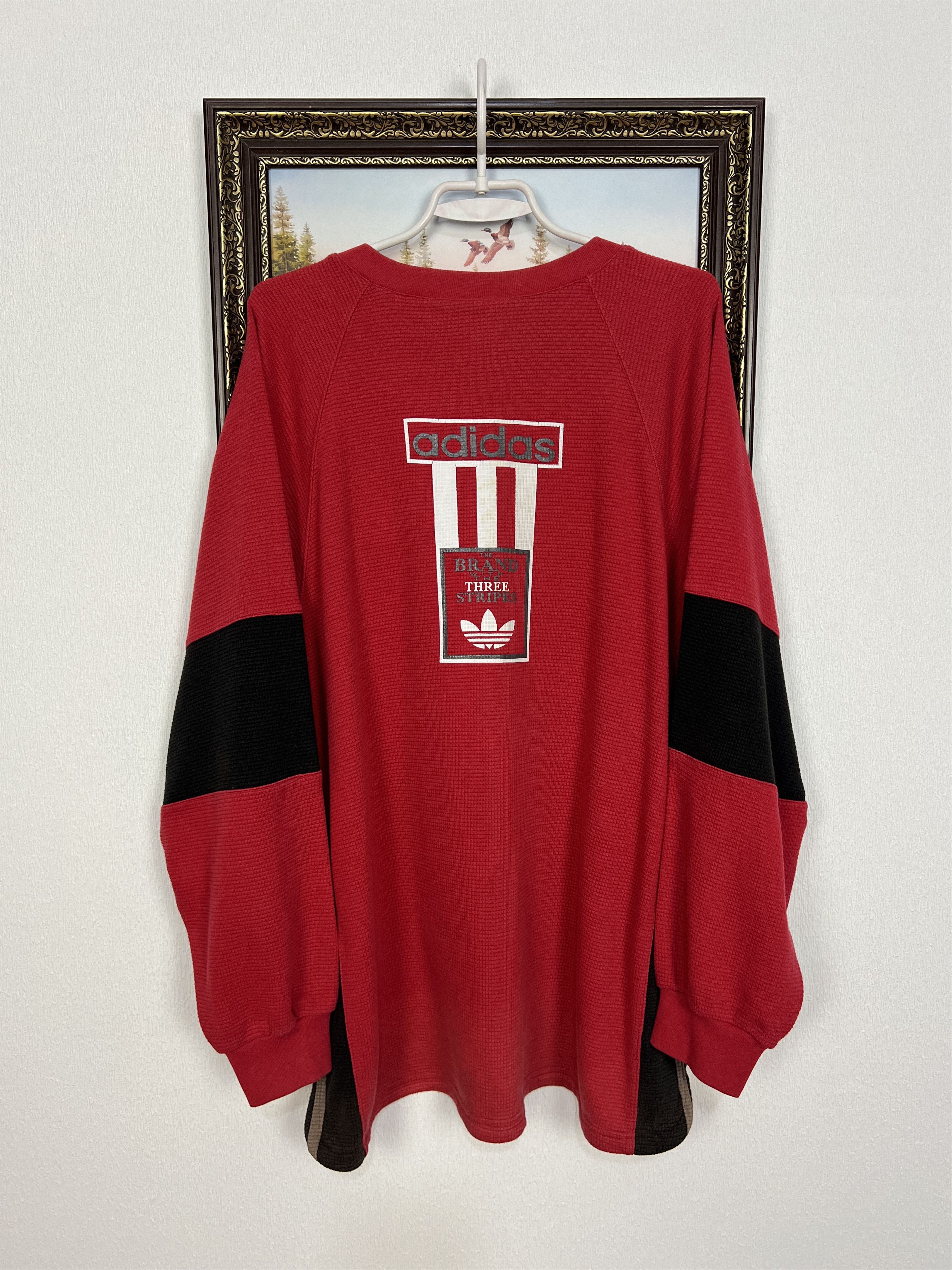 Adidas Vintage 90's Sweatshirt Over Print Big Logo Crewneck Jacket Size US L / EU 52-54 / 3 - 1 Thumbnail