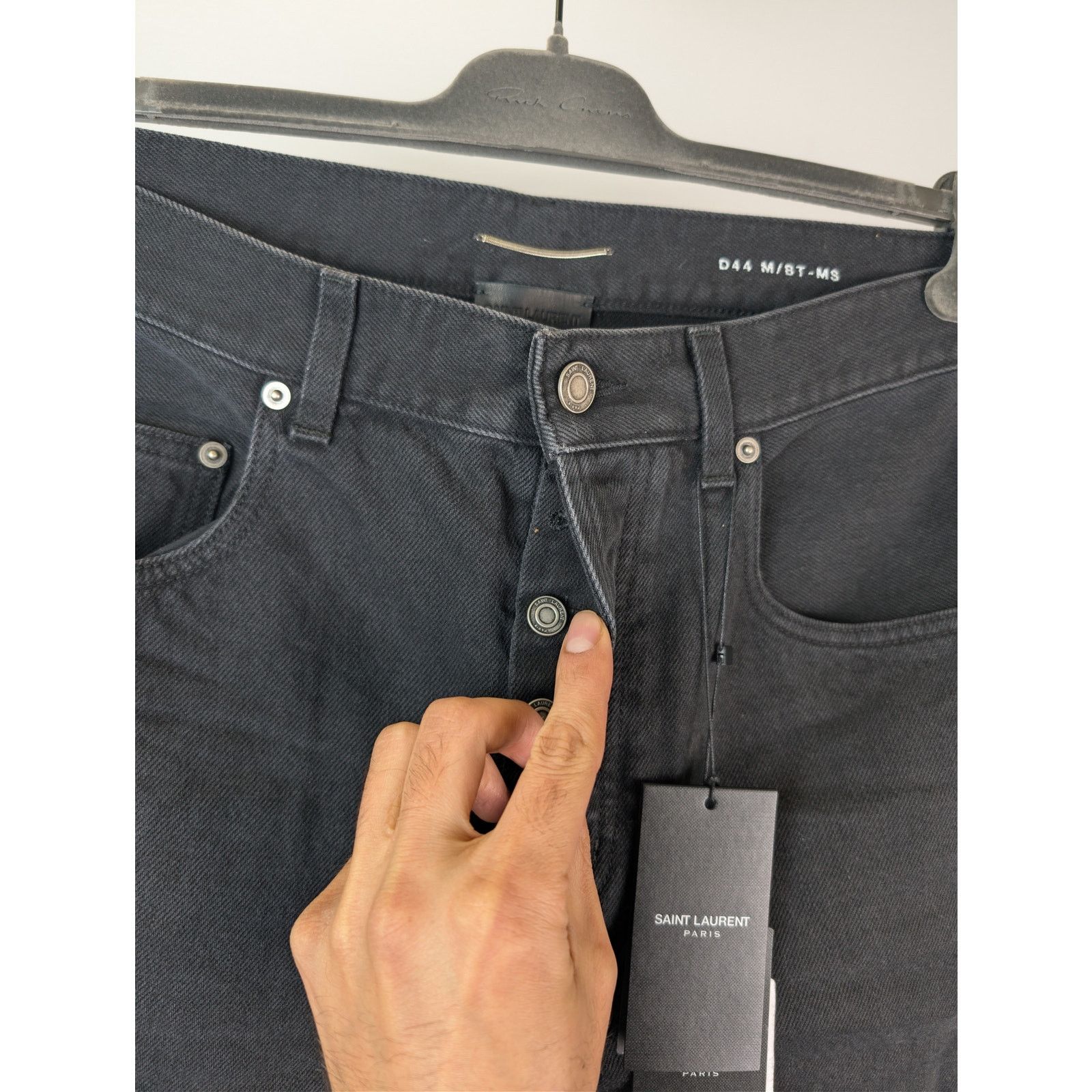 Saint Laurent Paris o1rshd1 Lame Orghini Baggy Ballon Denim Pants in Ewan Black Size US 32 / EU 48 - 7 Thumbnail