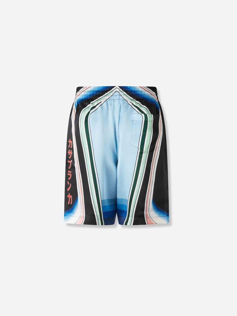 Casablanca os11x0326 Silk Print Bermudas Shorts in Multicolor Size US 36 / EU 52 - 3 Thumbnail
