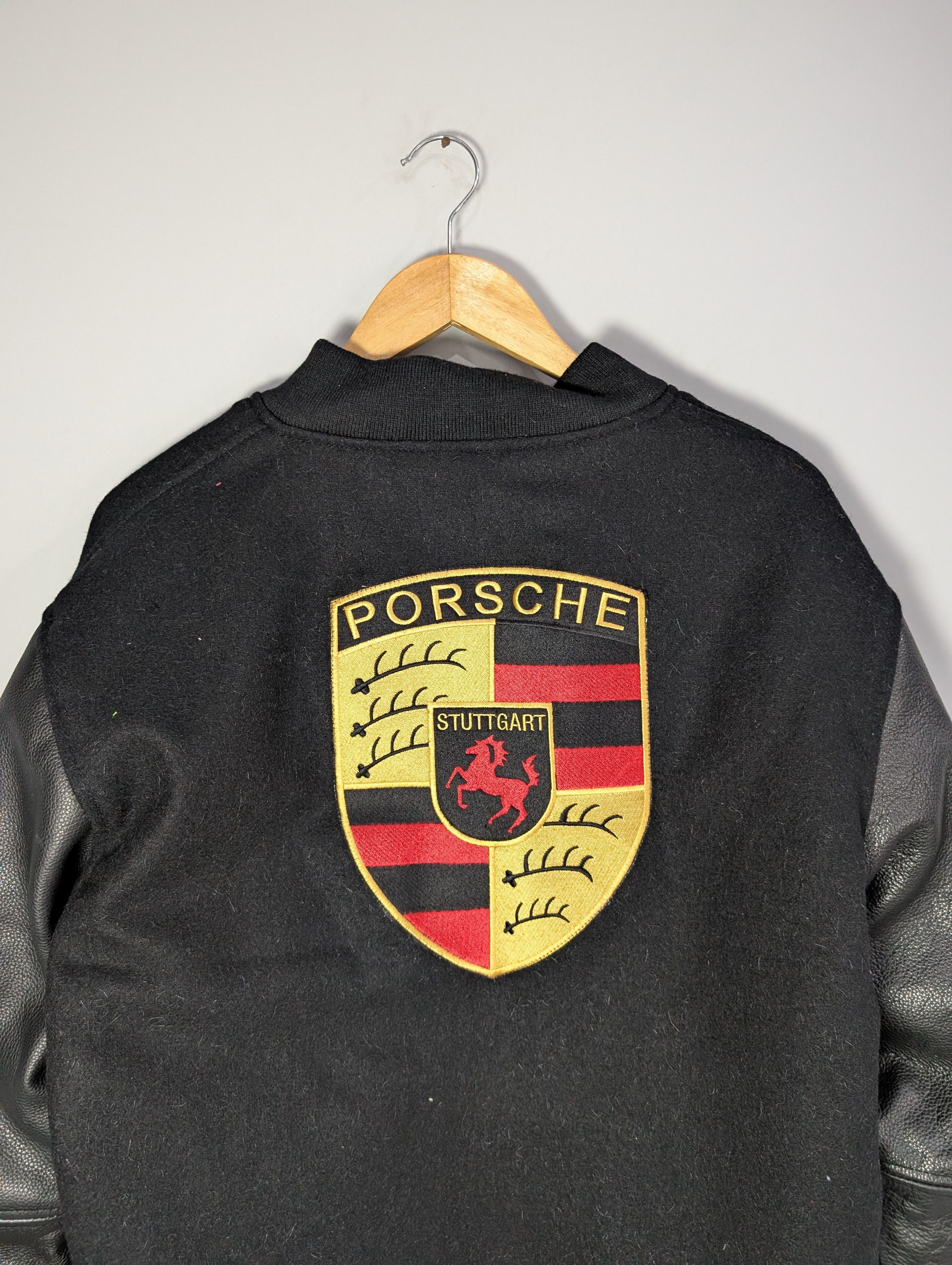 Vintage Porsche 911 Turbo Vintage 90s Real Leather Jacket Size L / US 10 / IT 46 - 5 Thumbnail