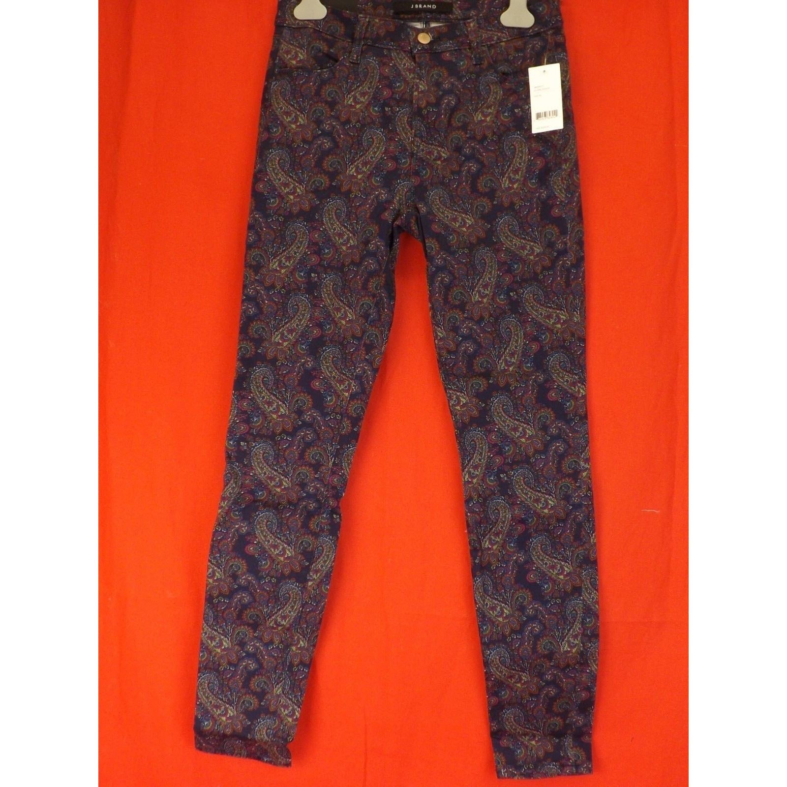J Brand J BRAND MULTI COLOR ECLIPSE PAISLEY SKINNY MID RISE JEANS 28 Size 28" / US 6 / IT 42 - 2 Thumbnail