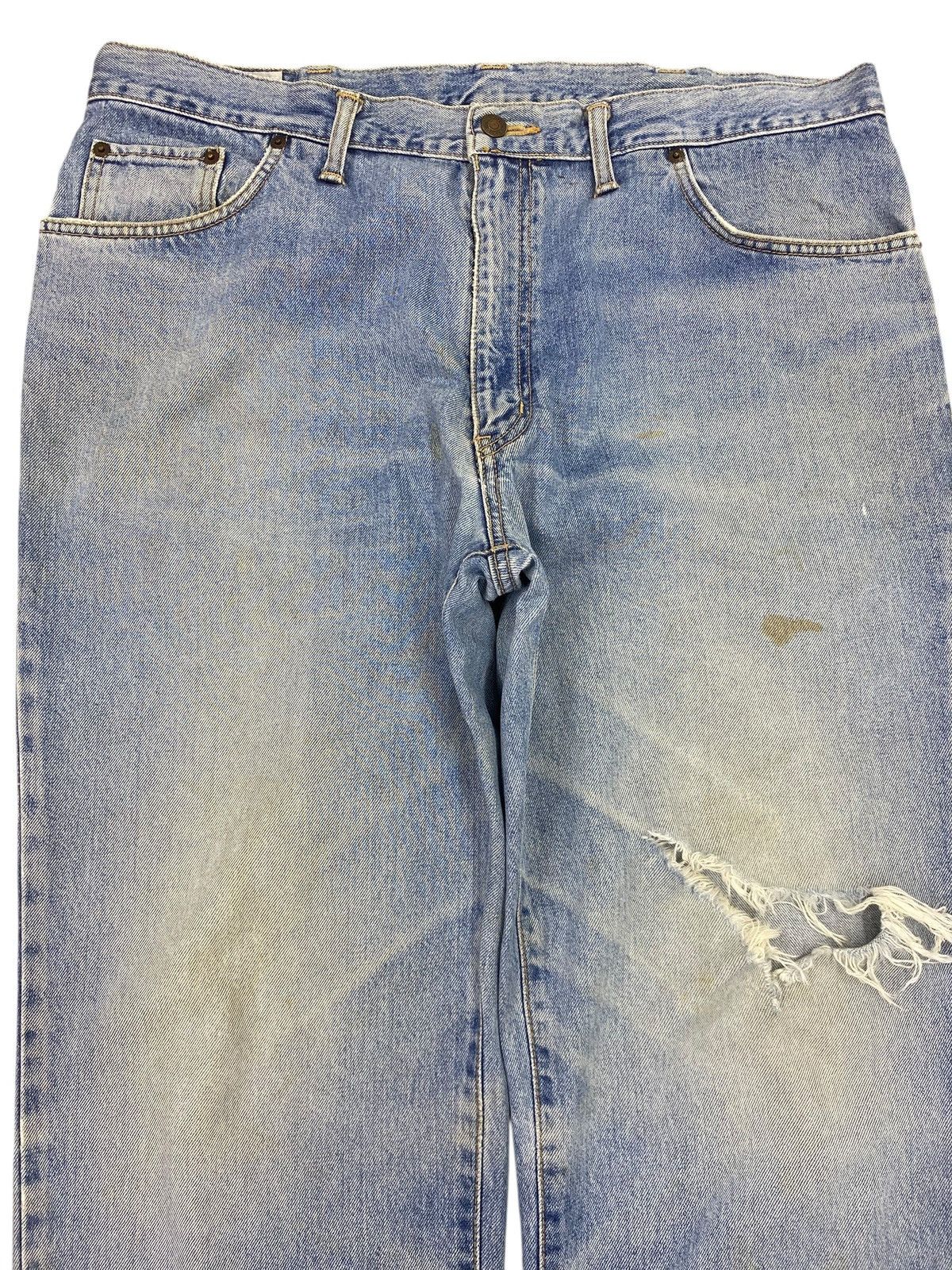 Edwin Edwin Light Wash Ripped Style Straight Leg Jean Size US 38 / EU 54 - 2 Thumbnail