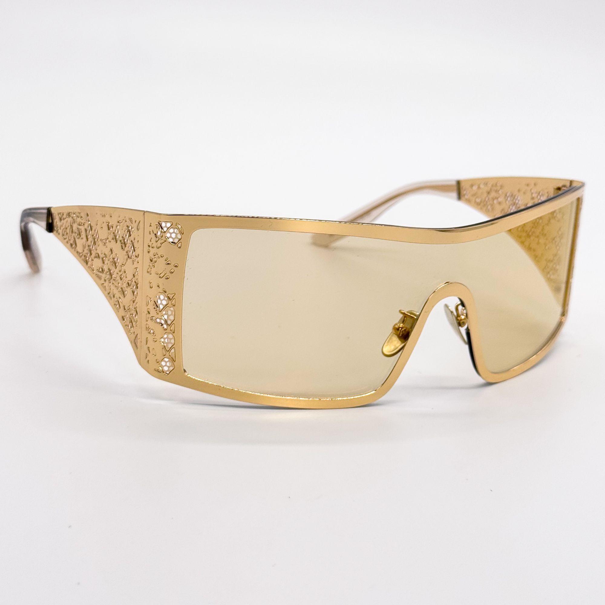 Dolce & Gabbana NEW DG2317 02/71 DOLCE&GABBANA GOLD SHIELD WOMEN SUNGLASSES Size ONE SIZE - 4 Thumbnail