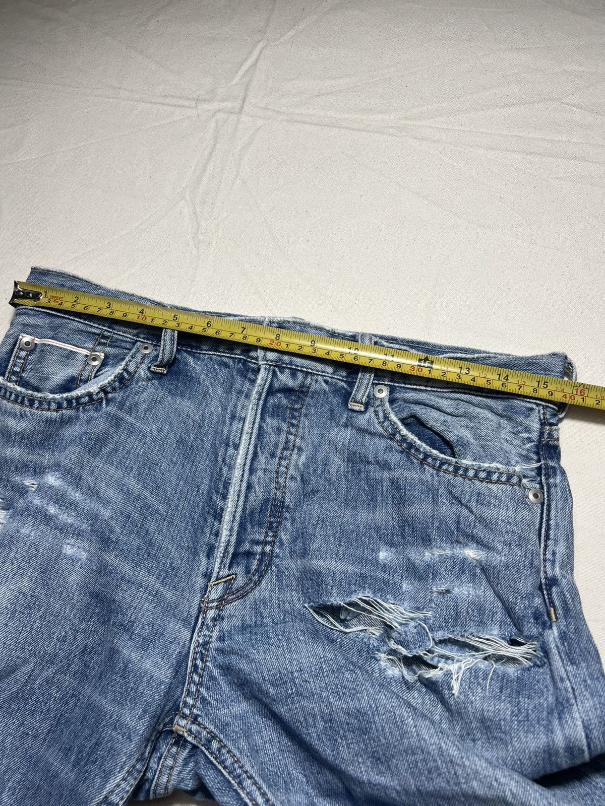 GOA Vintage Goa Selvedge Distressed Denim Size US 31 - 7 Thumbnail