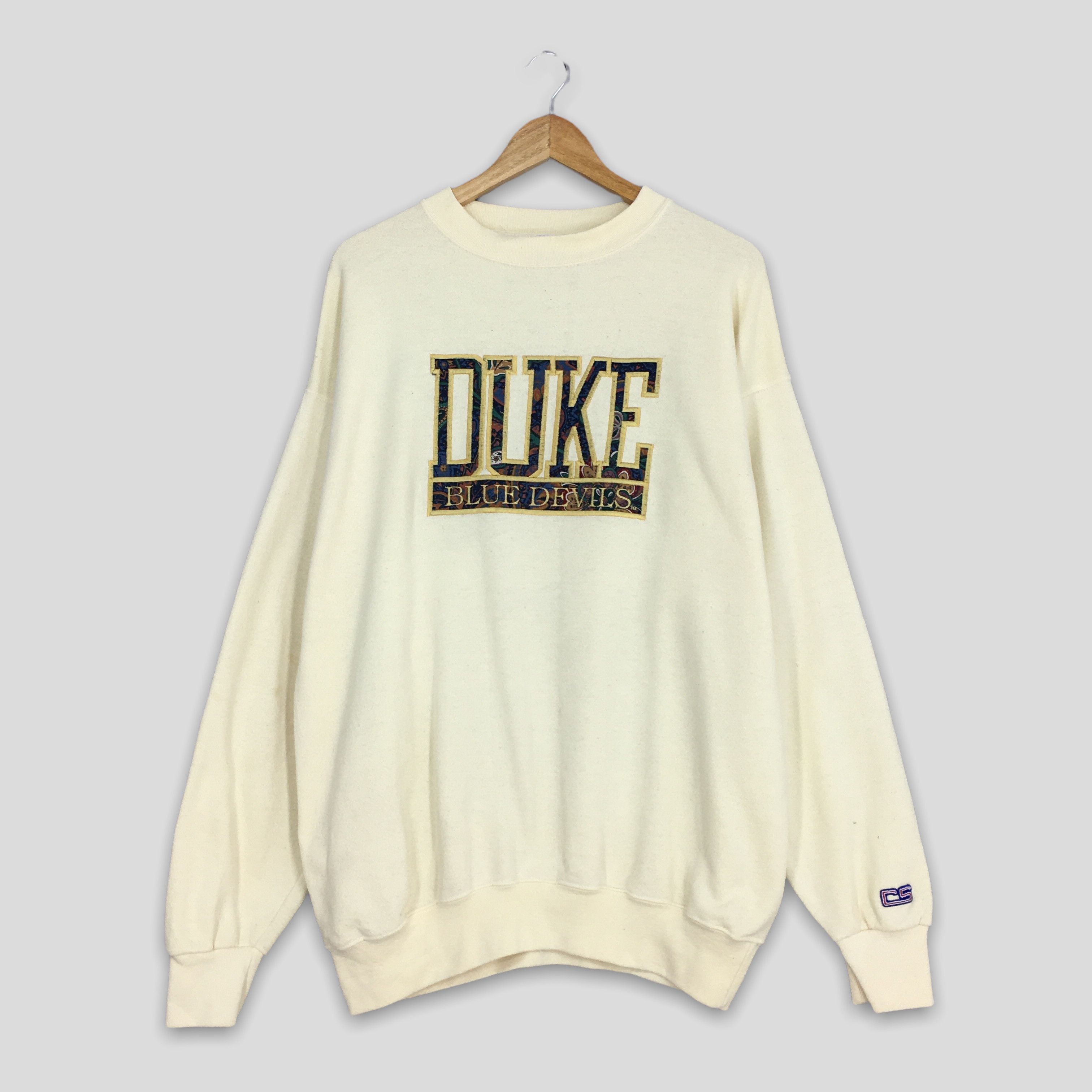 Vintage Vintage Duke University White Sweatshirt Large Size US L / EU 52-54 / 3 - 1 Thumbnail