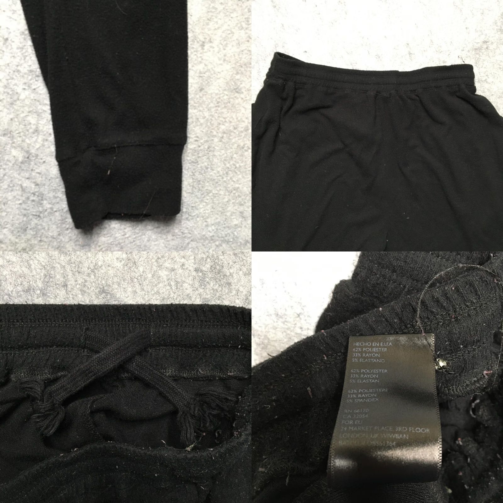 Free People Free People Jogger Pants Womens Medium Black Knit Cuffed Elastic Waist Lounge Size 32" / US 10 / IT 46 - 8 Thumbnail