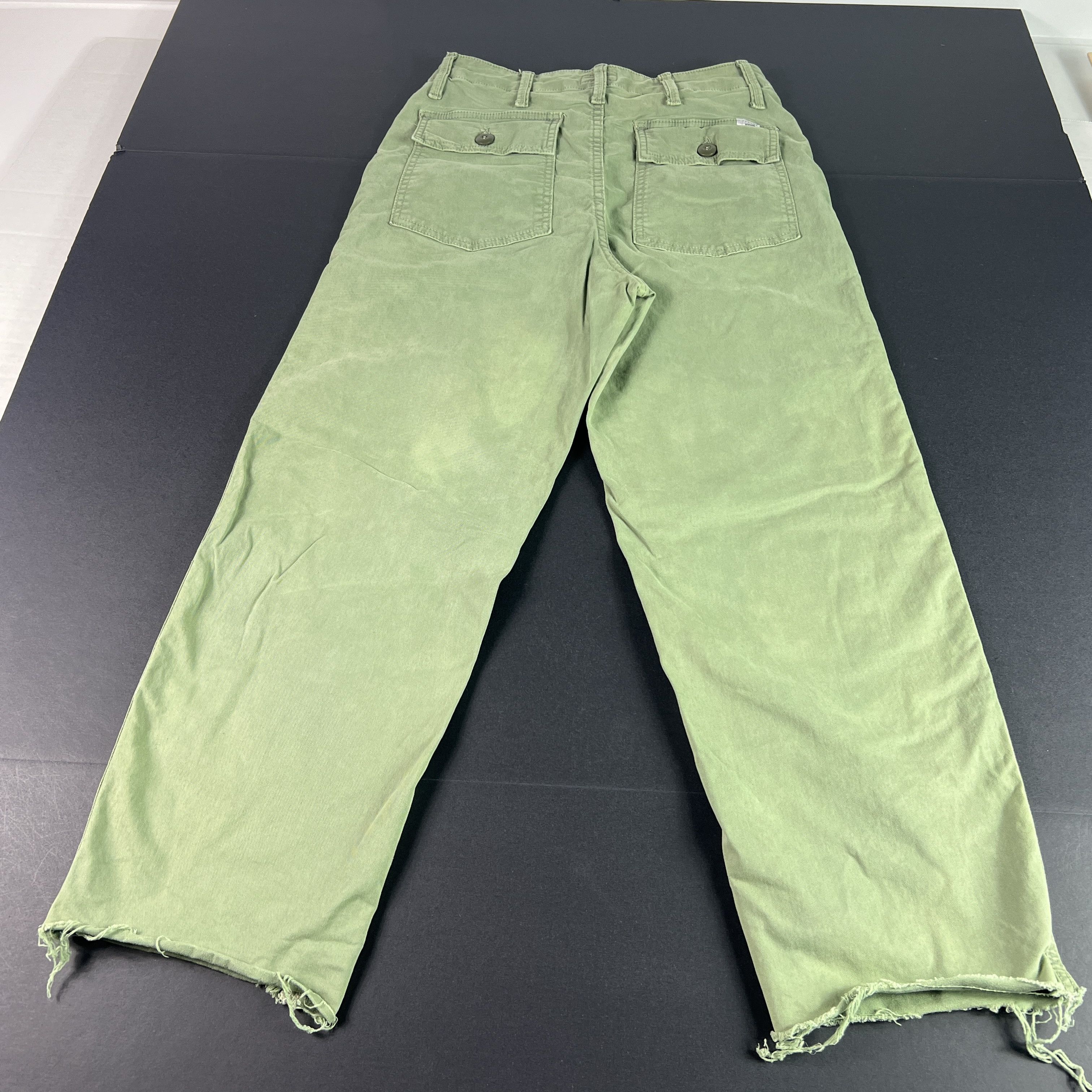 MOTHER Mother Pants Women High Rise Private Patch Pocket Ankle Fray Size 24" / US 00 / IT 34 - 13 Thumbnail