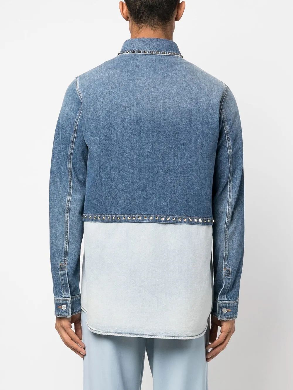 Valentino o1y0525 Denim Shirt in Blue Size US S / EU 44-46 / 1 - 4 Thumbnail