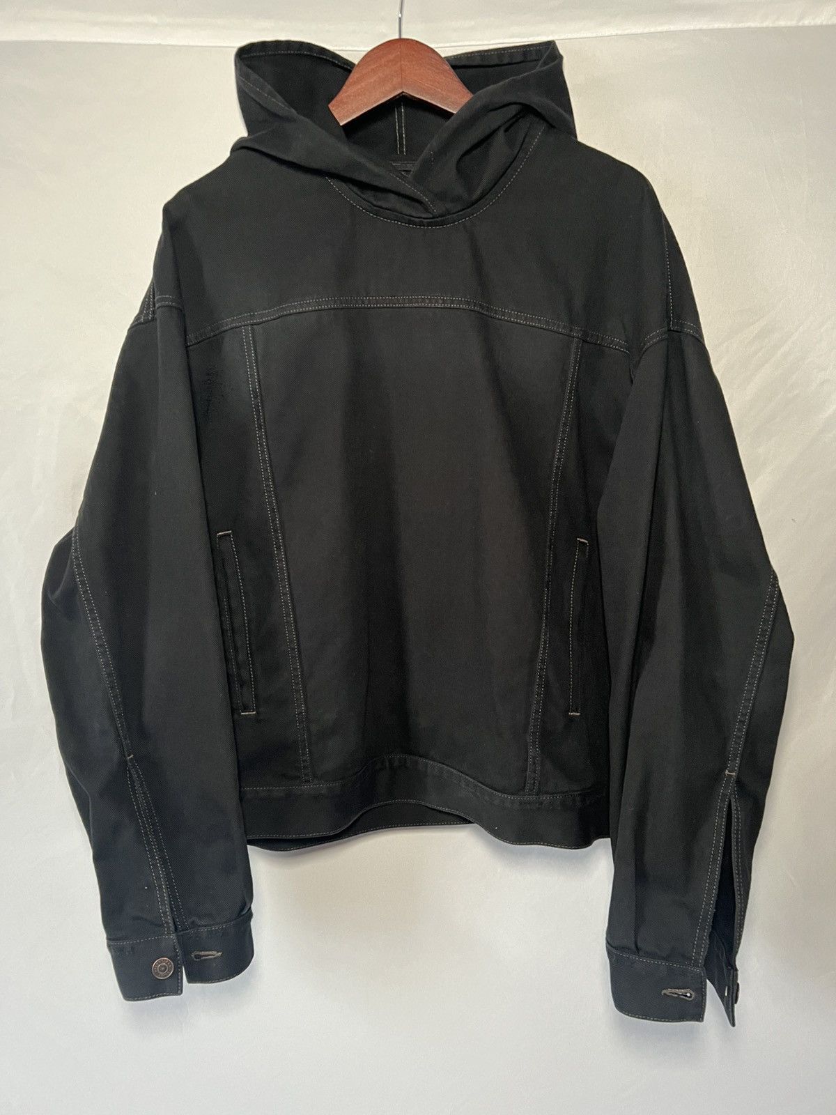 Balenciaga Balenciaga AW22 Distressed Pullover Denim Hoodie Size US M / EU 48-50 / 2 - 1 Thumbnail