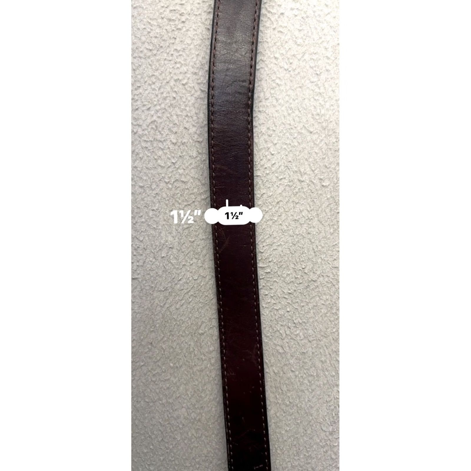 Vintage Bullhide Belts Brown Leather Belt With Brass Buckle Handcrafted #9887 Belt Men's Brown Leather Western Buckle Handcrafted USA 41-inch Good Size ONE SIZE - 7 Thumbnail