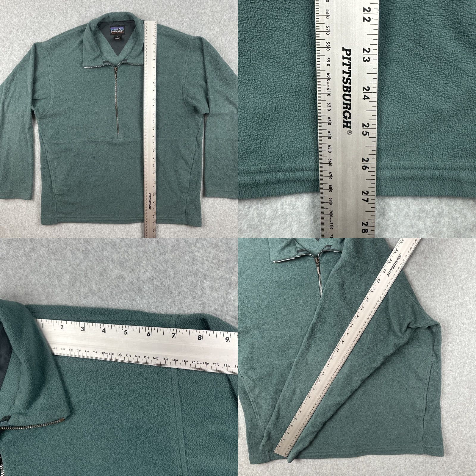 Patagonia VINTAGE Patagonia Medium Micro D-Luxe 1/4 Zip Pullover Green Fleece 90s Mens M Size US M / EU 48-50 / 2 - 8 Thumbnail