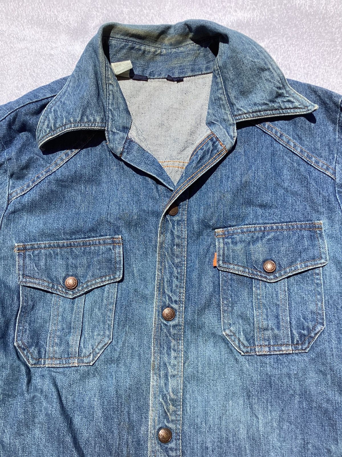 Levi's Vintage Clothing Vintage 80s Levi’s orange tab button up USA made long jacket Size US L / EU 52-54 / 3 - 3 Thumbnail