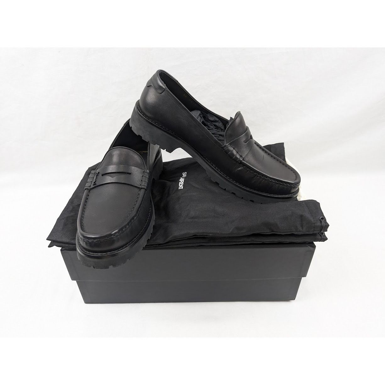 Saint Laurent Paris o1rshd1 Mag 15 Moccasin in Nero Size US 12 / EU 45 - 19 Thumbnail