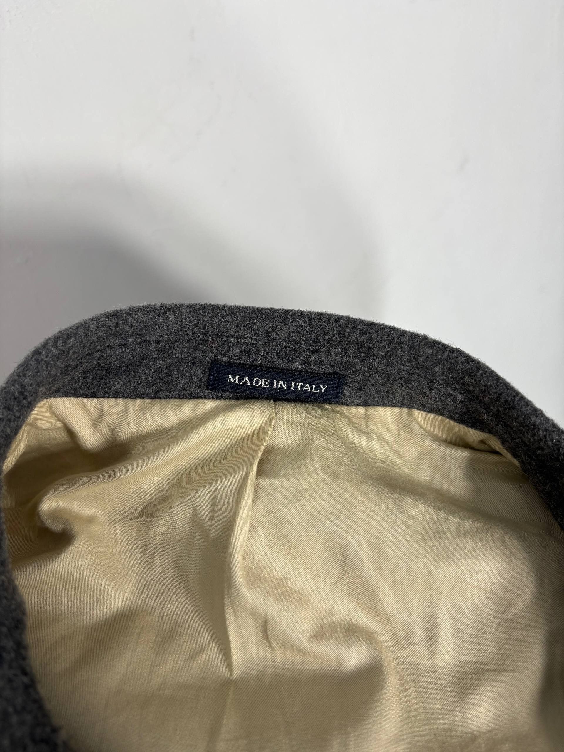 Vintage Angelico Collezione Wool Overcoat Half-Lined Gray Italy Size US L / EU 52-54 / 3 - 8 Thumbnail