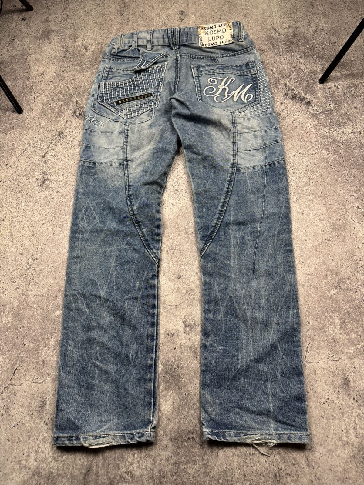 Japanese Brand Archive Kosmo Lupo Jeans Distressed Y2K Denim Pants Rare Size US 30 / EU 46 - 2 Thumbnail