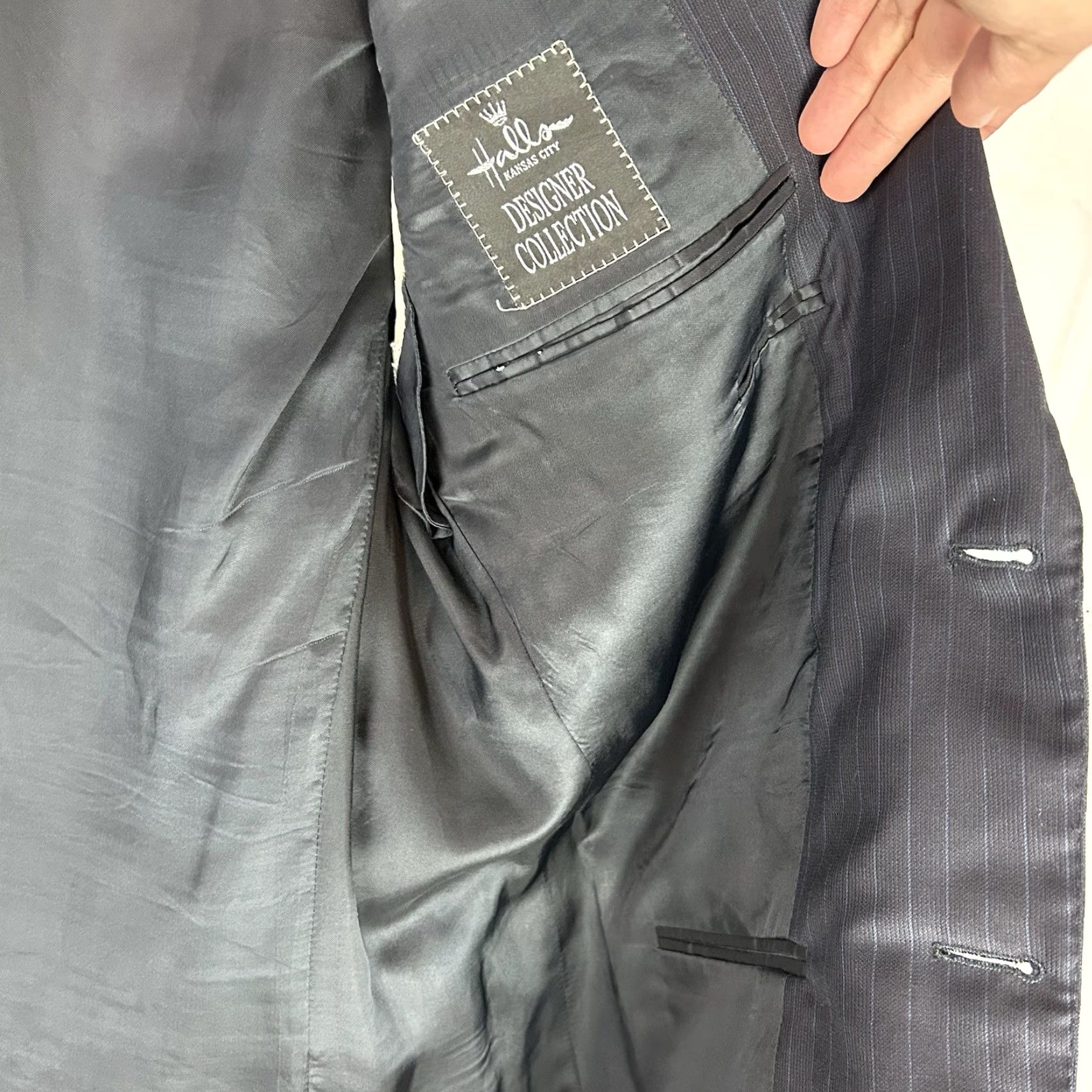 Canali VINTAGE Canali Sport Coat Men 40 Blue Blazer Pin Stripe Casual Suit Jacket Size 40R - 5 Thumbnail