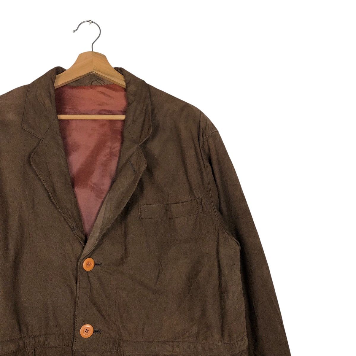 Japanese Brand 📌Vtg Genuine Leather Jacket Sette Arcobaleno Issey Miyake Size US M / EU 48-50 / 2 - 7 Thumbnail