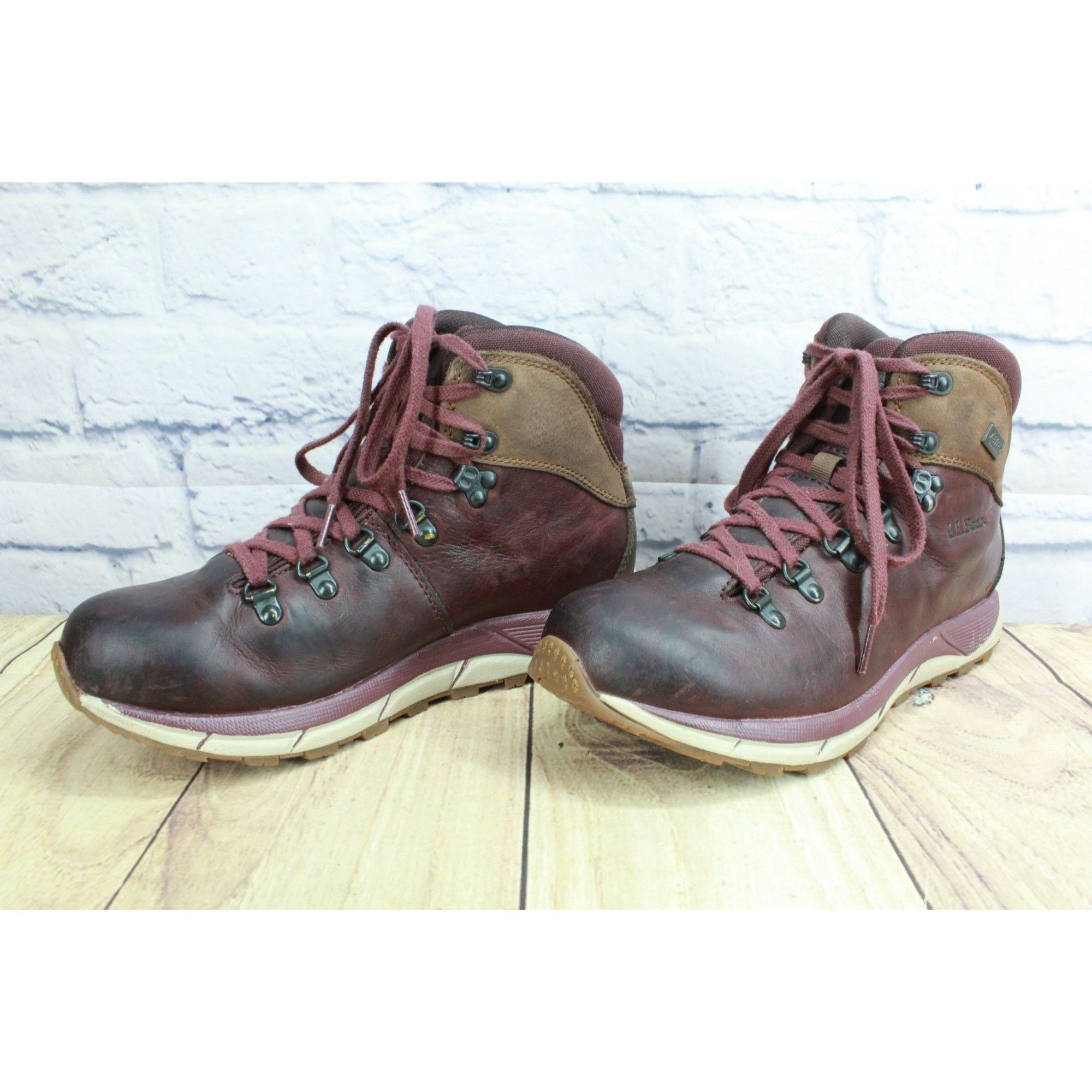 L.L. Bean LL Bean Alpine Women's Burgundy Leather Waterproof Insulated Size US 9.5 / IT 39.5 - 3 Thumbnail