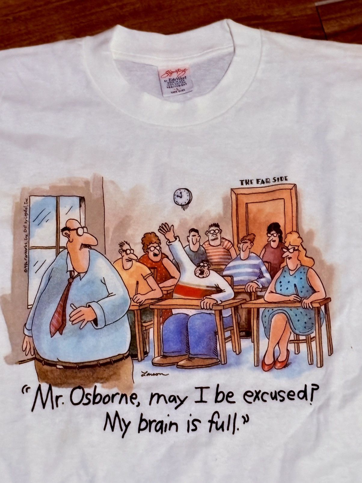Vintage VINTAGE 1986The Far Side Shirt Men L White Larson Size US L / EU 52-54 / 3 - 3 Thumbnail