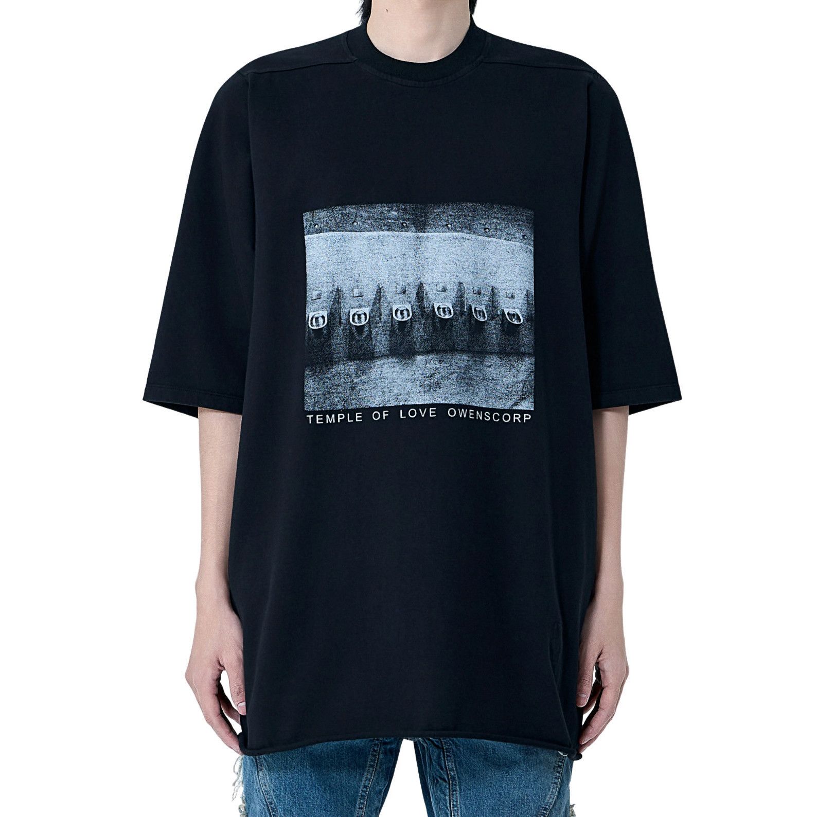 Rick Owens Rick Owens FW24 “Porterville” Black Jumbo T-Shirt | Grailed