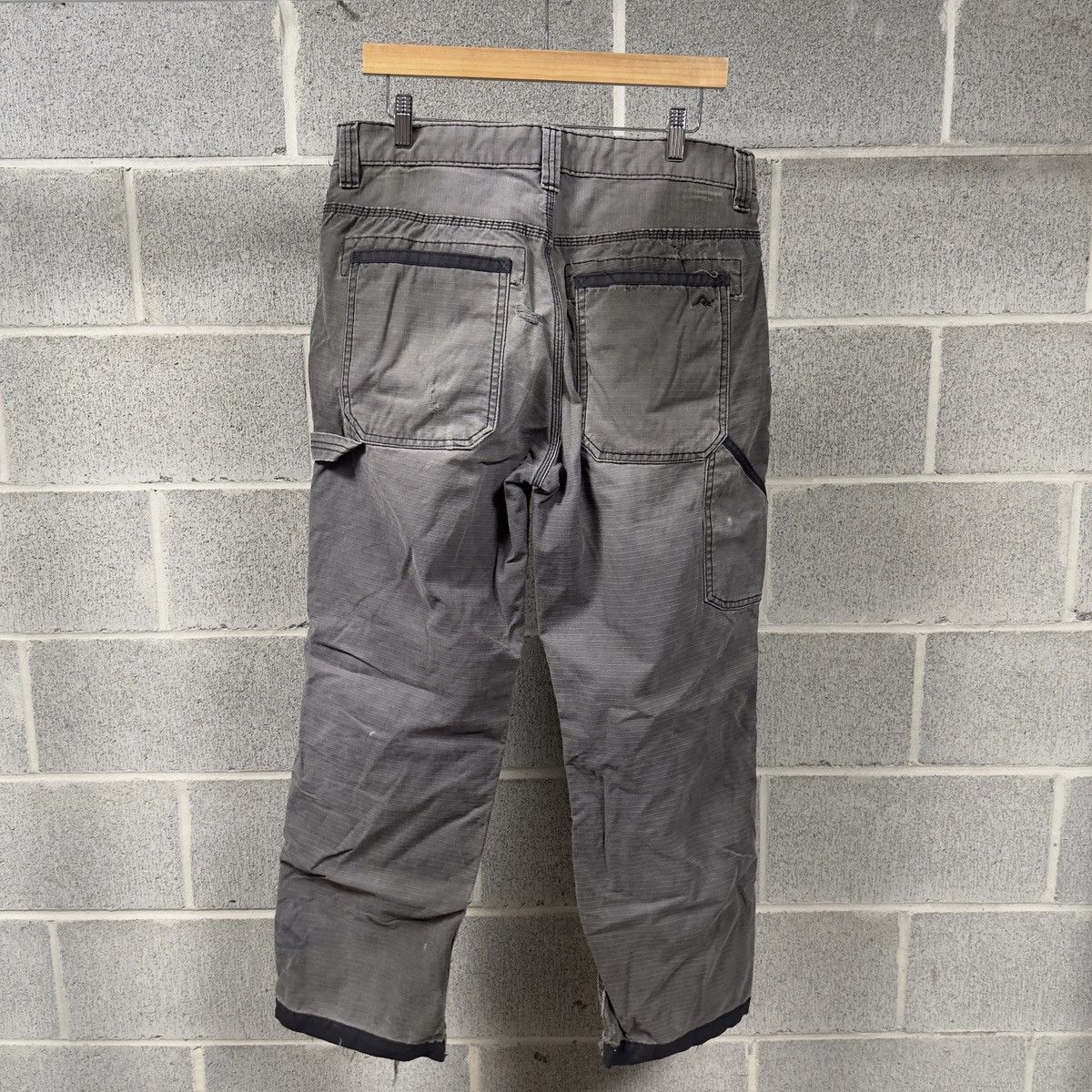 Vintage Thrashed Faded Distressed Dirty Stained Ripstop Work Pants Size US 34 / EU 50 - 2 Thumbnail