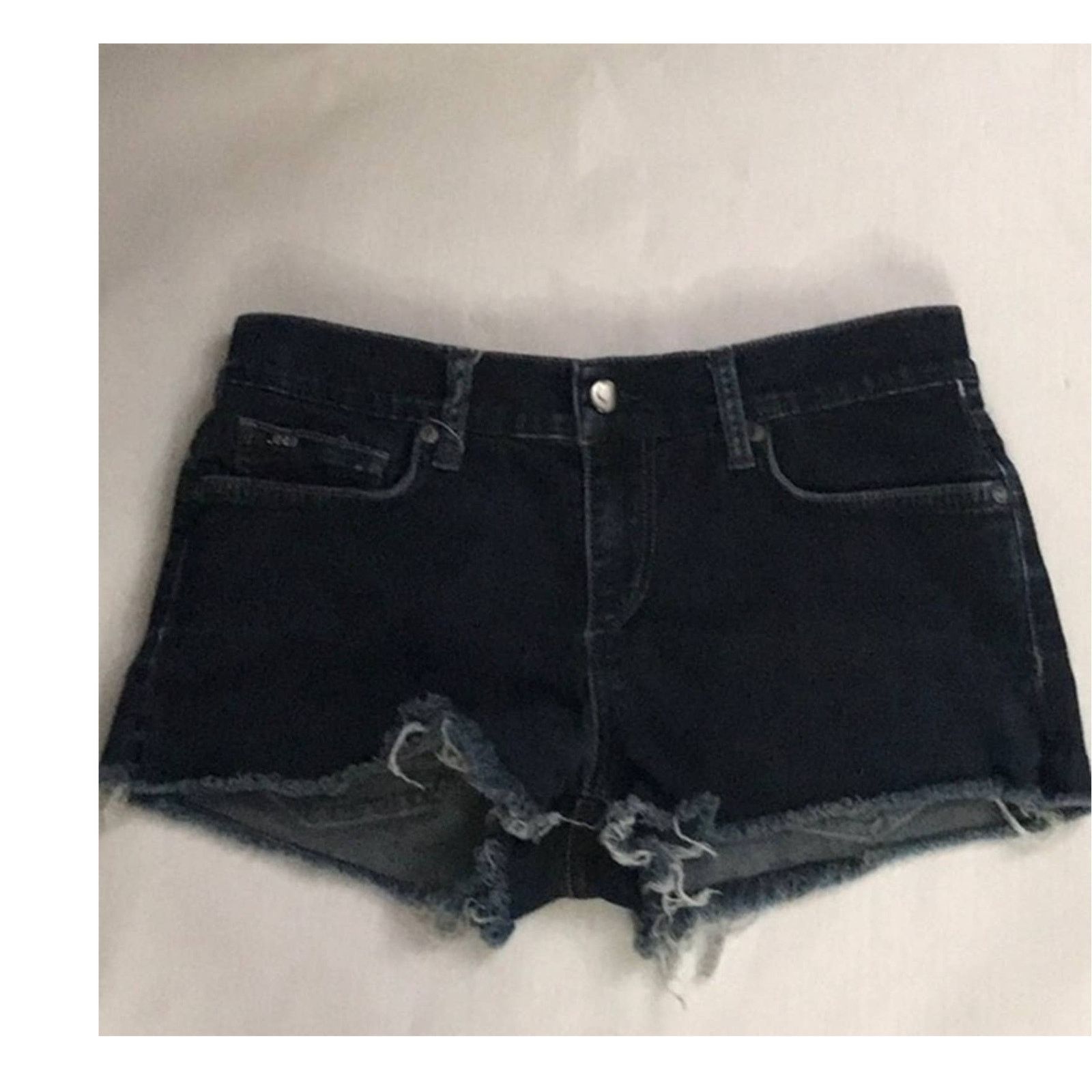 Joe's Joe's Jeans Esther Wash Raw Hem Denim Shorts 27 Size 27" / US 4 / IT 40 - 1 Thumbnail