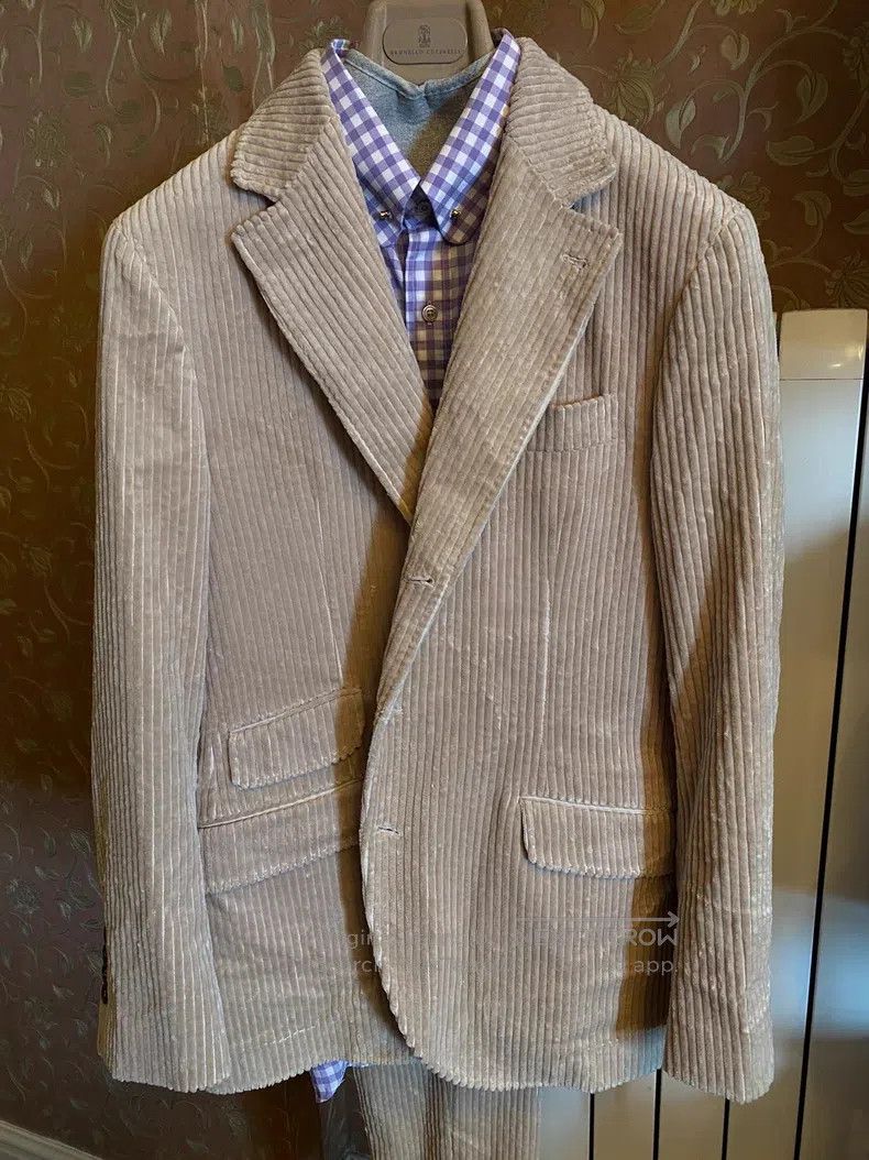 Brunello Cucinelli brunello cucinelli Corduroy suit set Size 48L - 3 Thumbnail