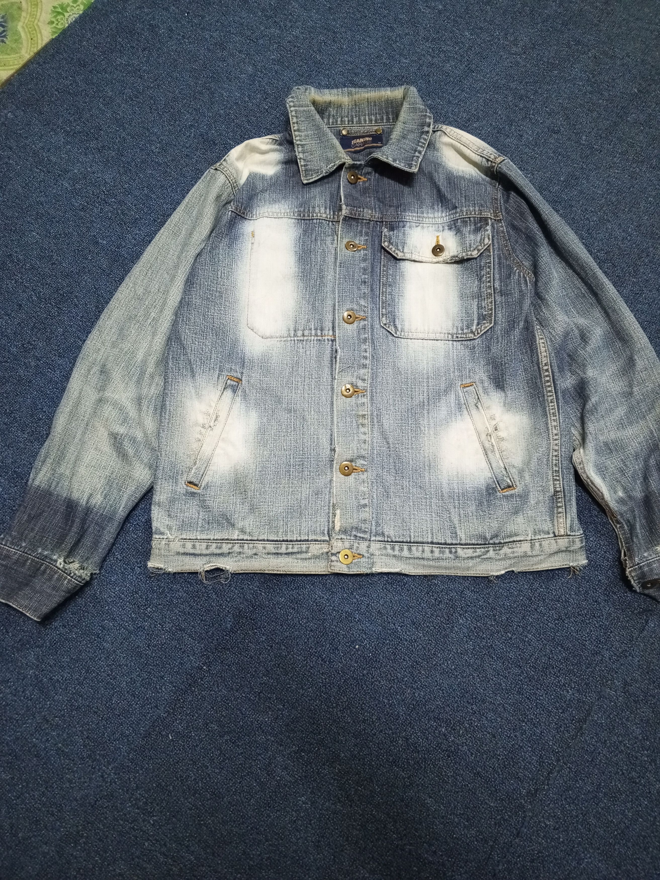Japanese Brand JEANING GARAGE DENIM JACKET RARE Size US L / EU 52-54 / 3 - 1 Thumbnail