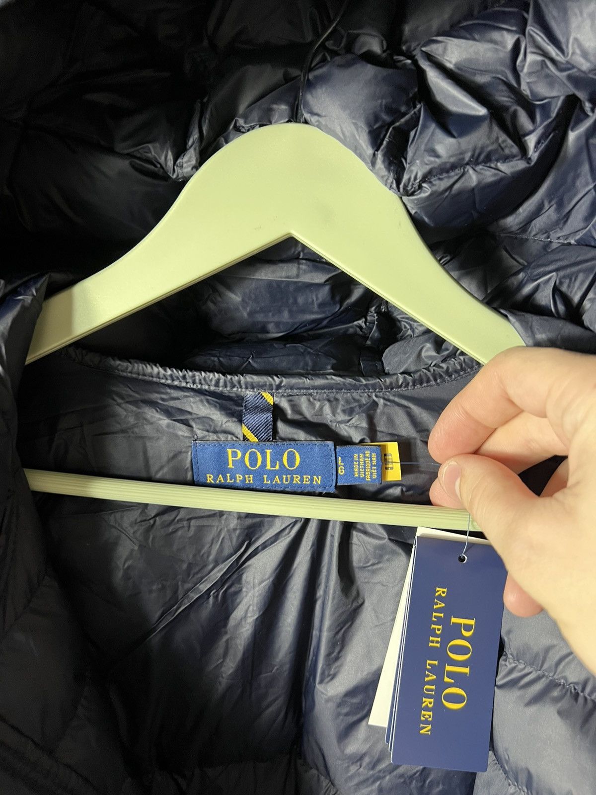 Polo Ralph Lauren Polo Ralph Lauren Navy Water Repellent Hooded Puffer Jacket Size US L / EU 52-54 / 3 - 11 Thumbnail