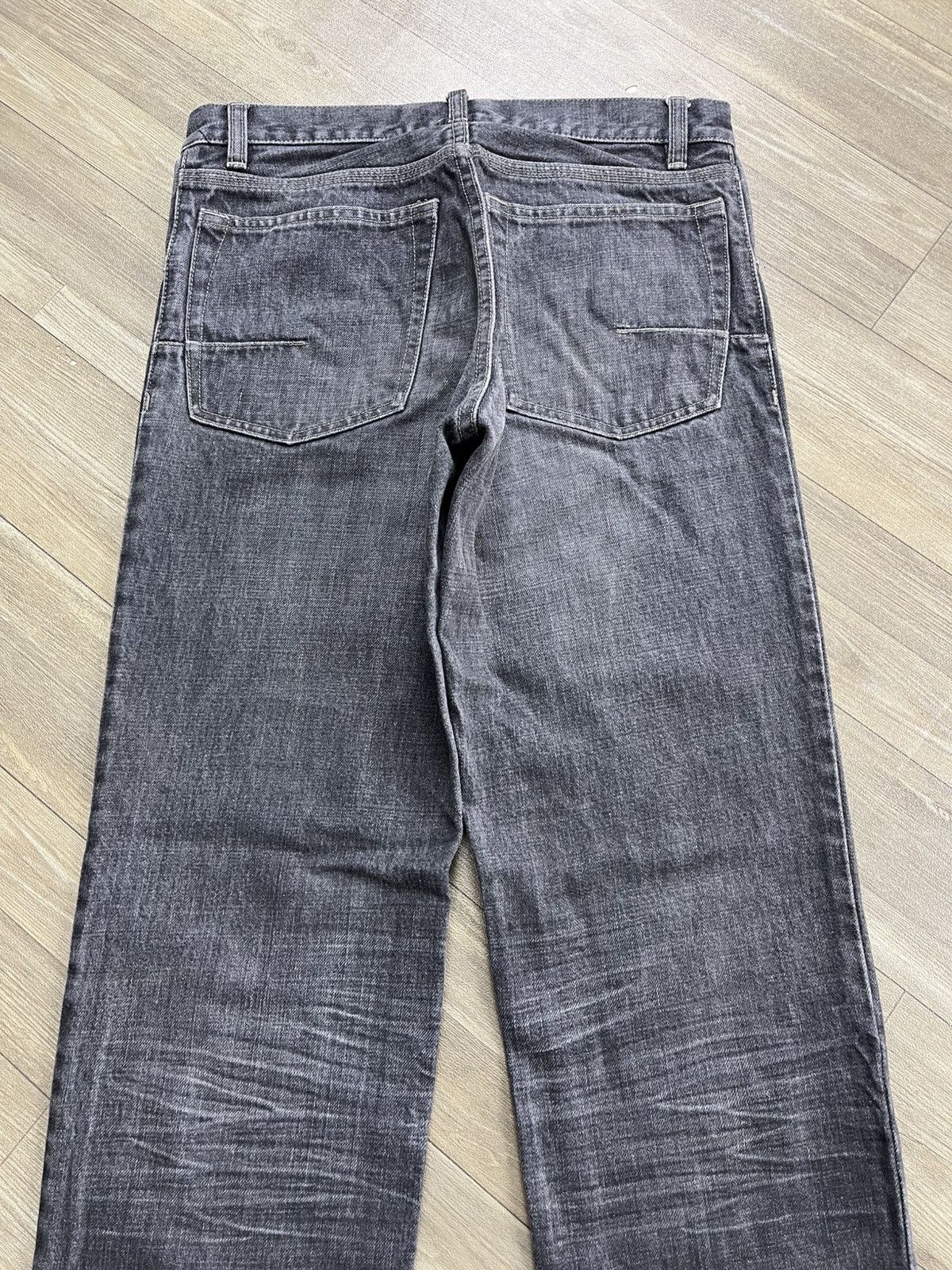 Yohji Yamamoto Vintage Ined Homme Yohji Yamamoto Black Faded Jeans Size US 30 / EU 46 - 12 Thumbnail