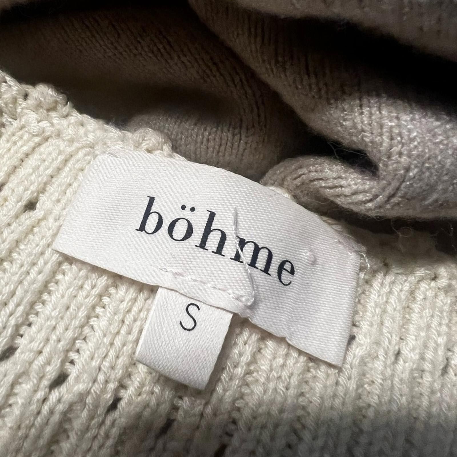 Poeme Bohemien Bohme Beige Crochet Crop Top Scallop Edge Square Neck S Size S / US 4 / IT 40 - 6 Thumbnail