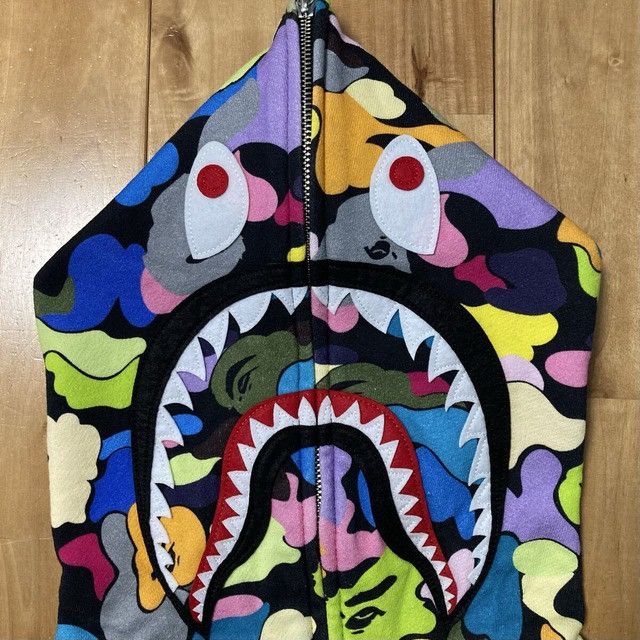 Bape BAPE Multi Camo Shark Full Zip Hoodie a bathing ape PONR Size US L / EU 52-54 / 3 - 3 Thumbnail