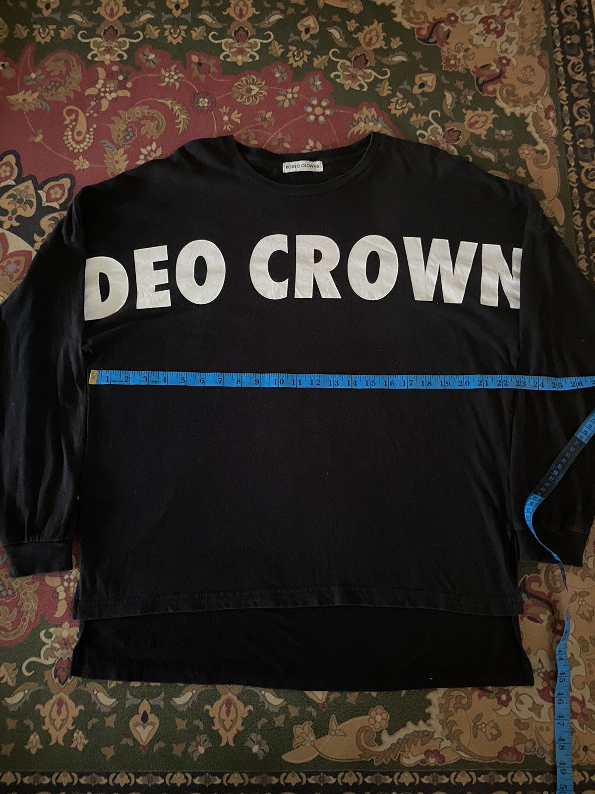 Japanese Brand × Vintage Vintage Japanese Brand Rodeo Crowns Big Logo Long Sleeve Tee Size US L / EU 52-54 / 3 - 8 Thumbnail