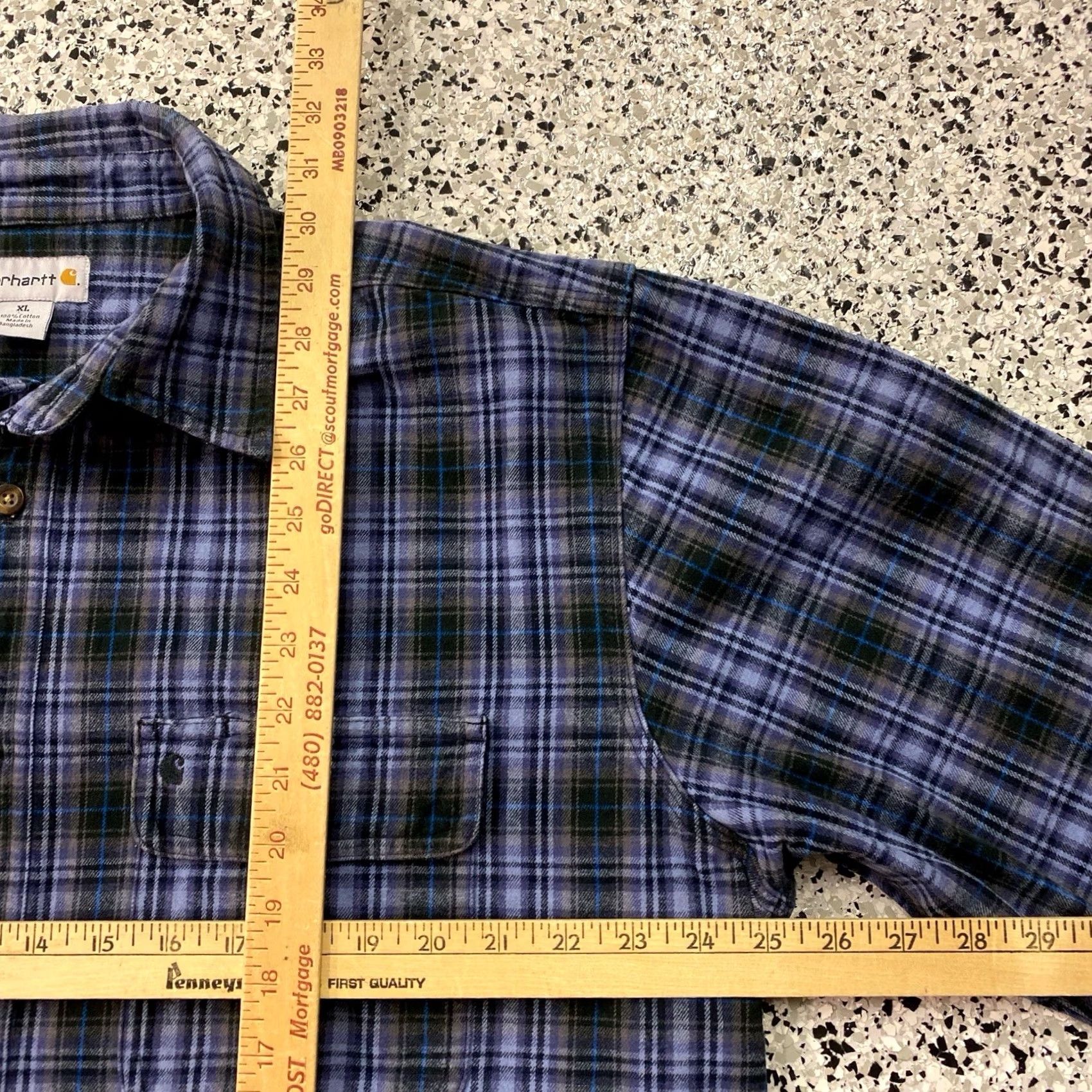 Carhartt Carhartt Shirt Plaid Flannel Long Sleeve Men XL Multicolor Heavy Workwear Casual Size US XL / EU 56 / 4 - 3 Thumbnail