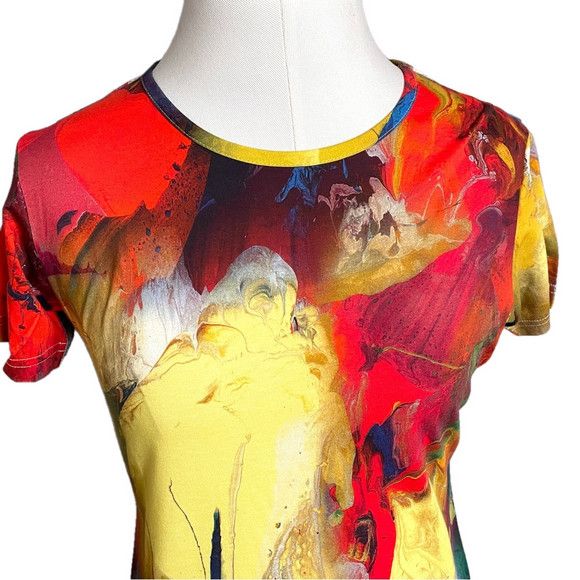 Jim Thompson × Vintage Jim Thompson Colourful Swirl Pima Cotton Tshirt - Small Size S / US 4 / IT 40 - 2 Thumbnail