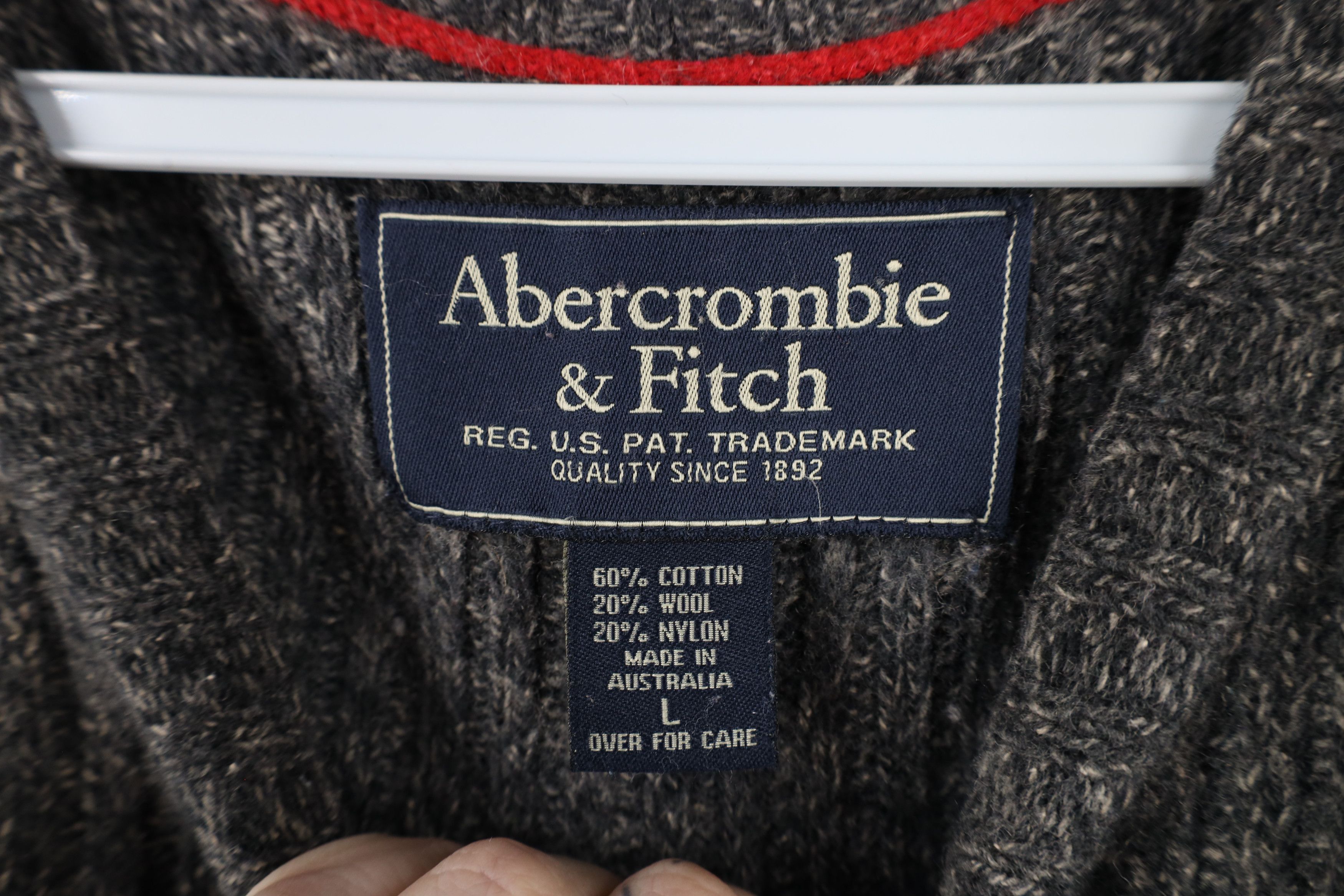 Abercrombie & Fitch × Vintage Vintage 90s Y2K Abercrombie & Fitch Blend Ribbed Sweater Size L / US 10 / IT 46 - 5 Thumbnail