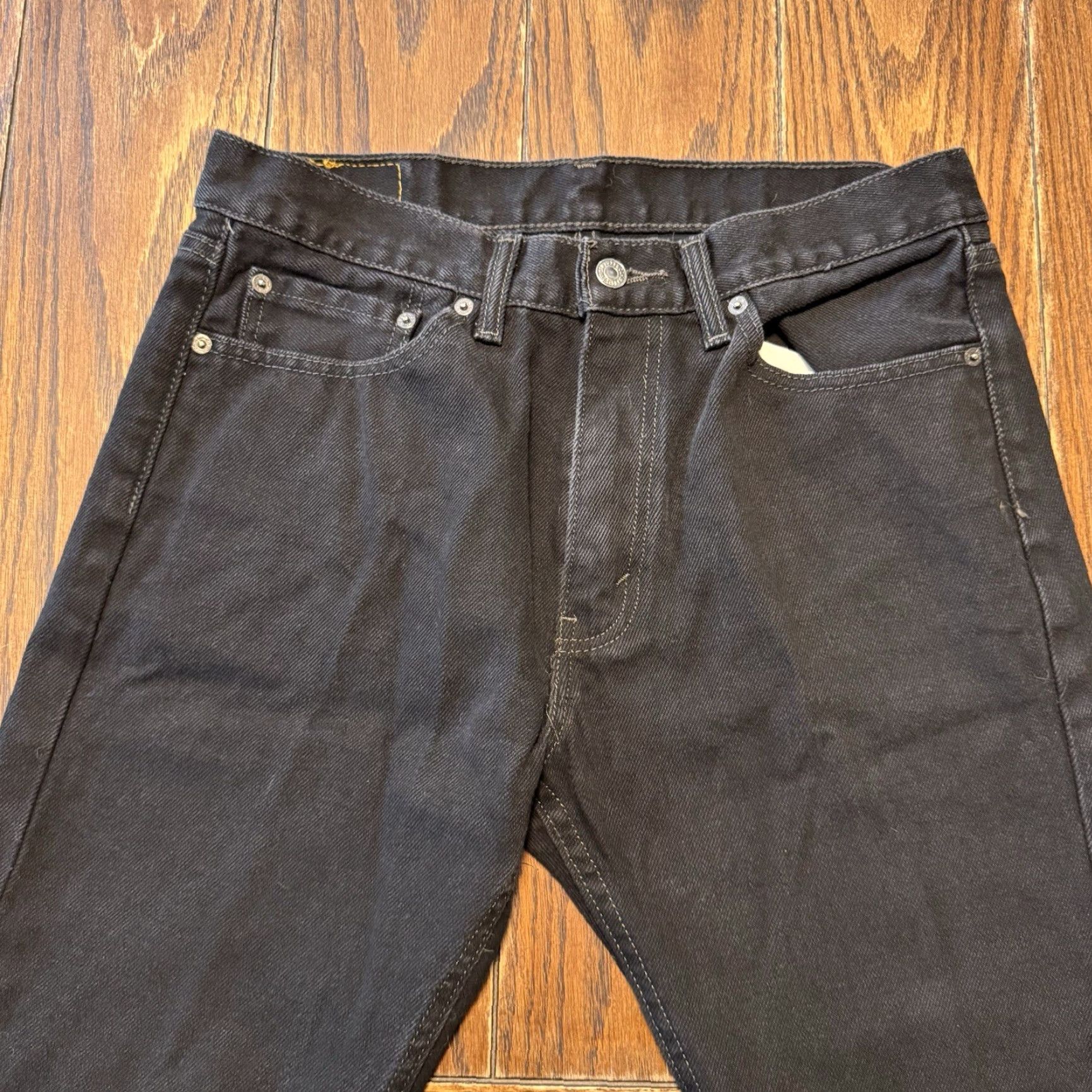 Levi's Levi's 505 Jeans Mens Regular Fit Denim Black 33x30 Size US 33 - 2 Thumbnail