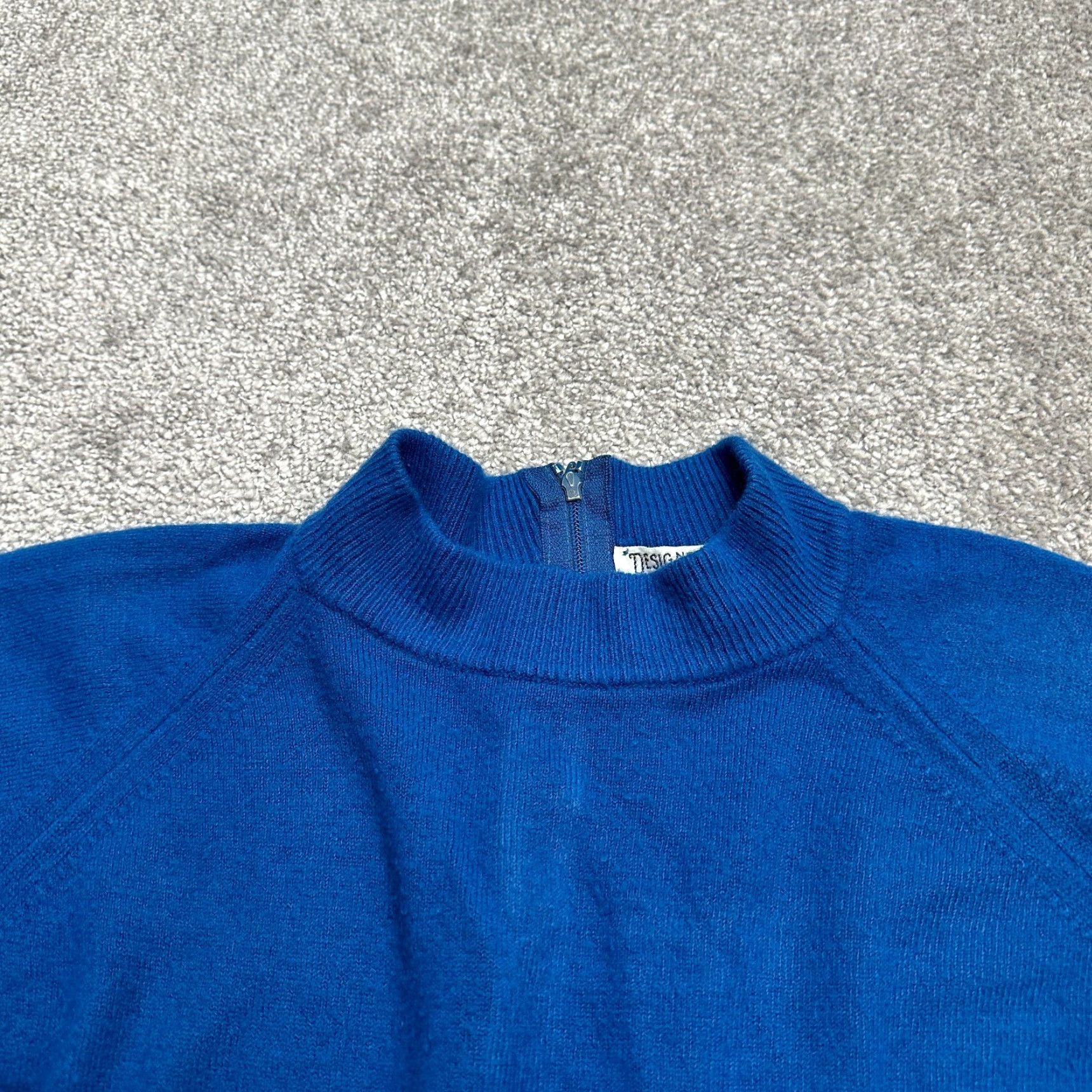 Vintage VINTAGE Designers Originals Pullover Sweater Women Large Blue Mock Neck Raglan Knit Sweater Modern Classic Style Mens Womens? Size L / US 10 / IT 46 - 3 Thumbnail