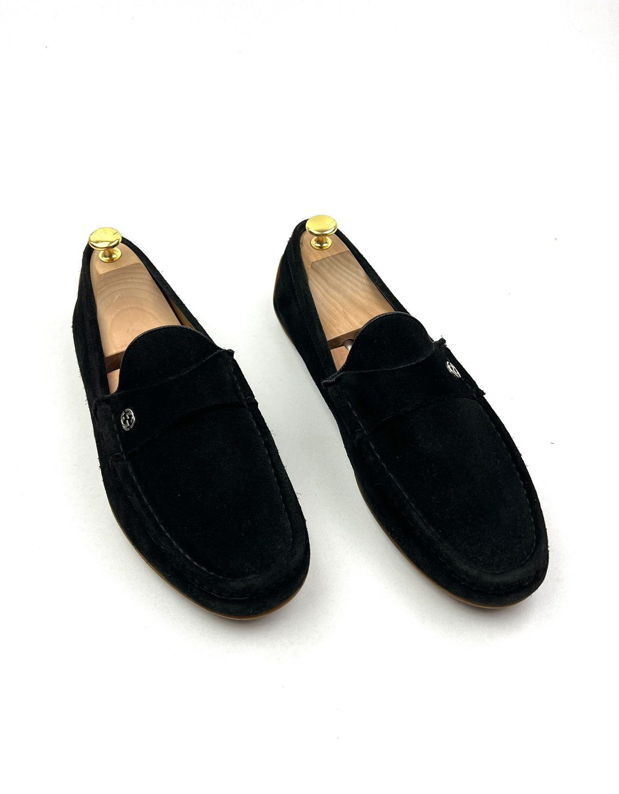 Gucci GUCCI Suede Driving Moccasins GG Logo Size US 12 / EU 45 - 3 Thumbnail