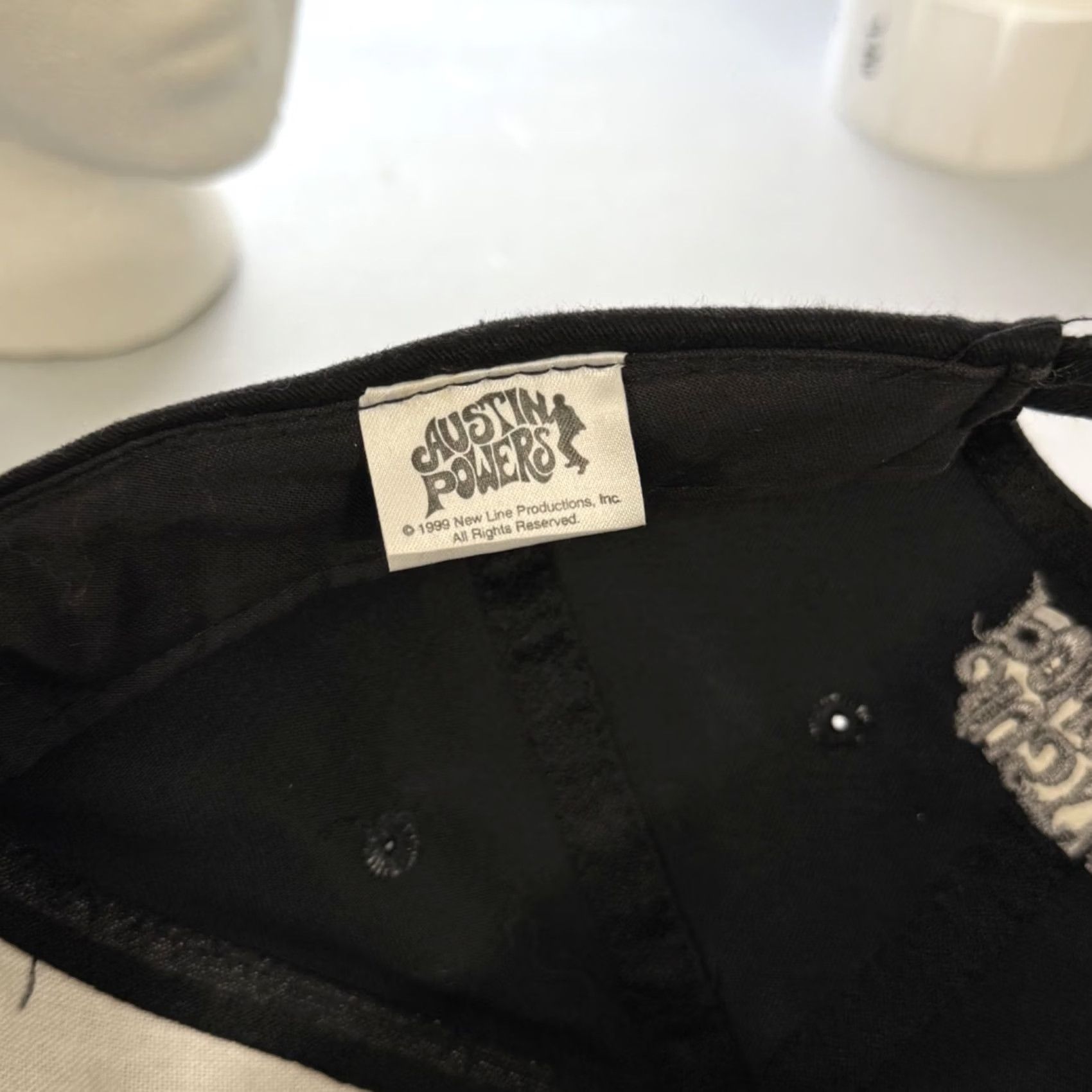 Vintage VINTAGE Austin Powers Hat Adult 90s Black Strapback Movie OSFA Dr. Evil Mens Size ONE SIZE - 6 Thumbnail